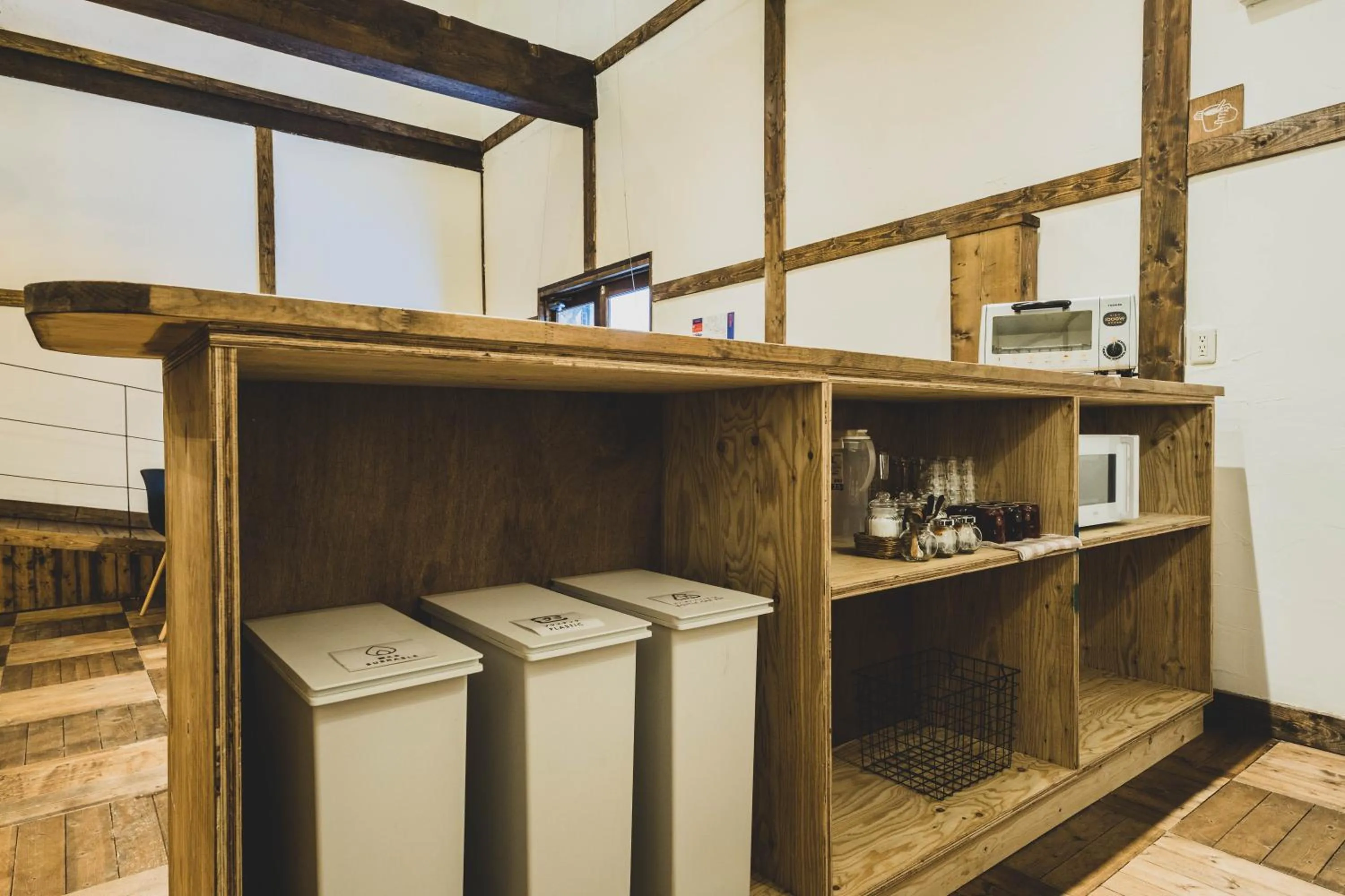 Communal kitchen in Otaru Tap Room & Hostel