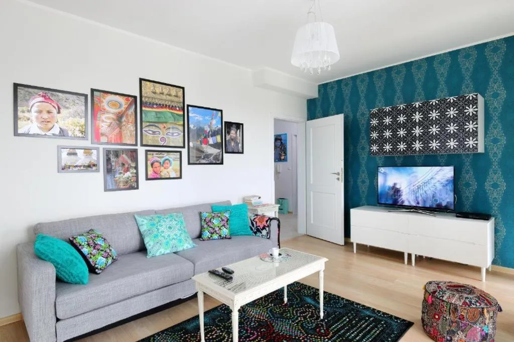 Seating Area in NotaBene Wola Apartment