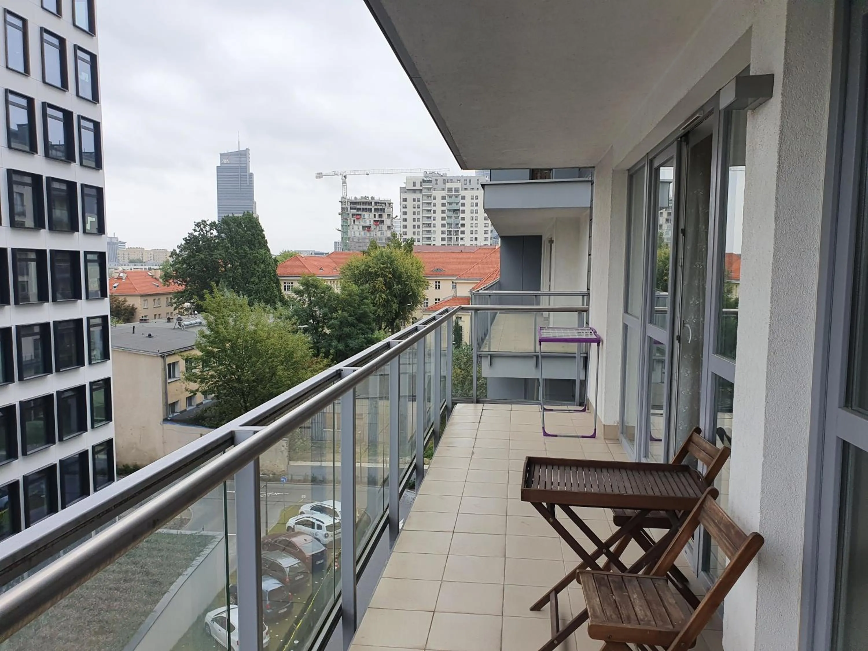 Balcony/Terrace in NotaBene Wola Apartment