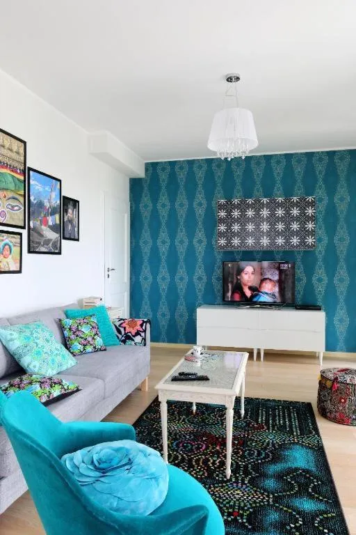 Seating Area in NotaBene Wola Apartment