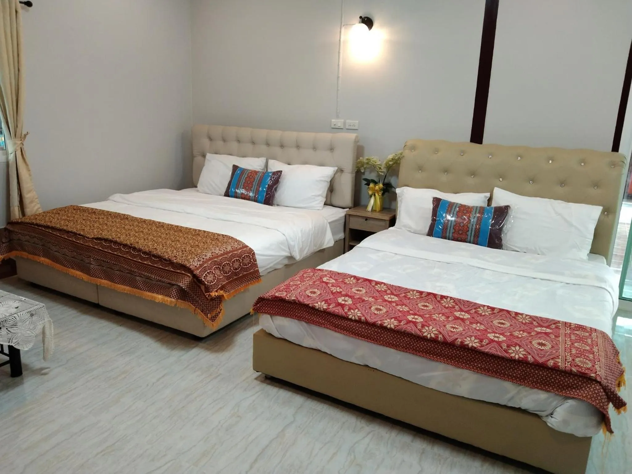 Bed in บุญจินดา รีสอร์ท