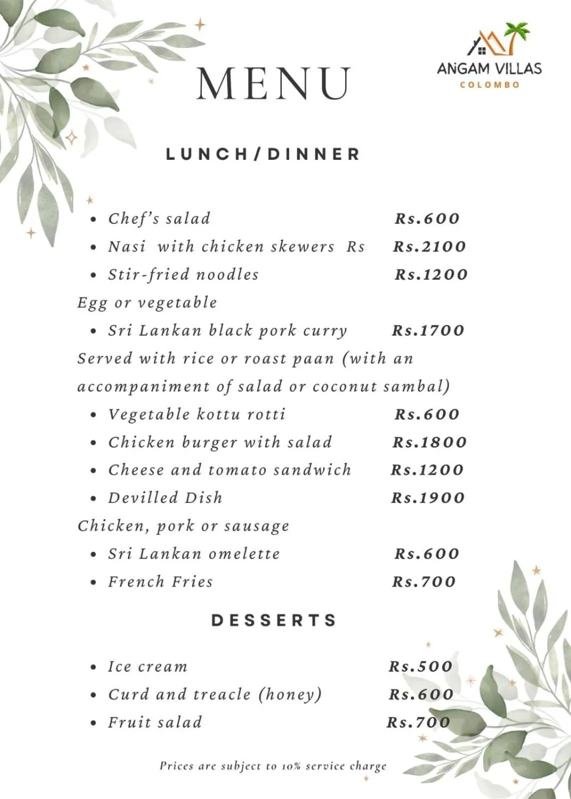 Angam Villas Colombo