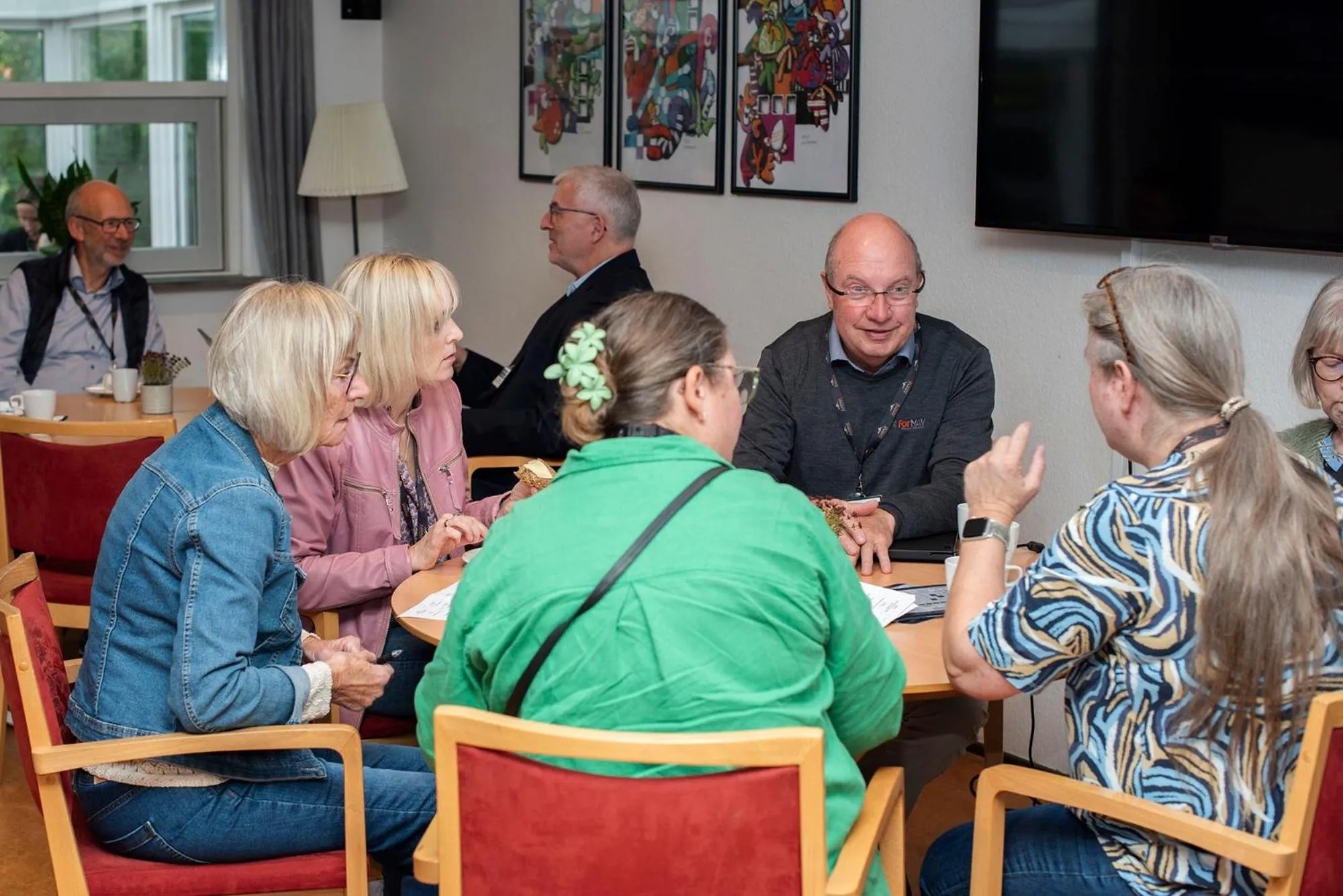 Communal lounge/ TV room in Aarhus Hostel og Hotel