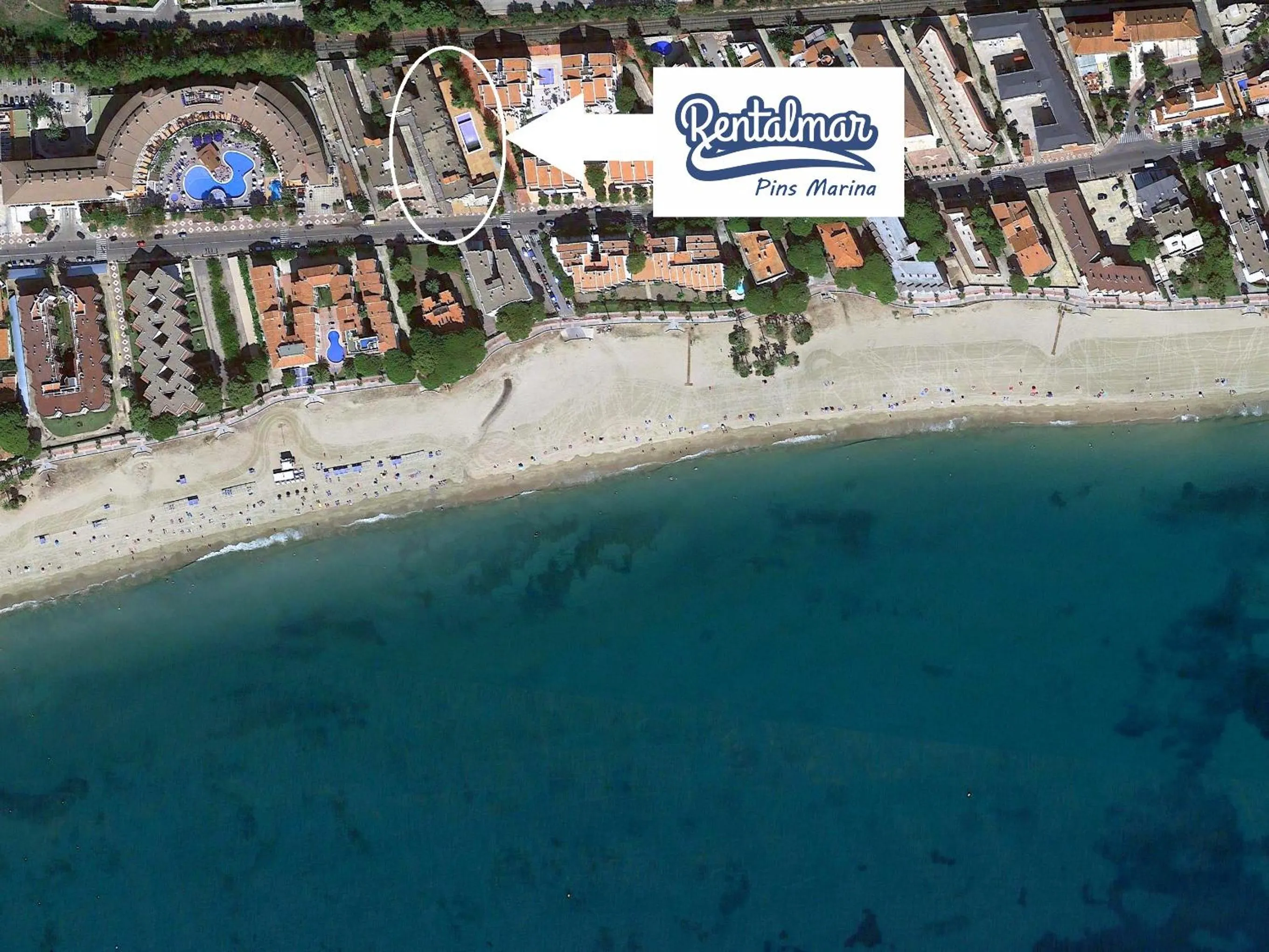 Bird's eye view in Rentalmar Pins Marina