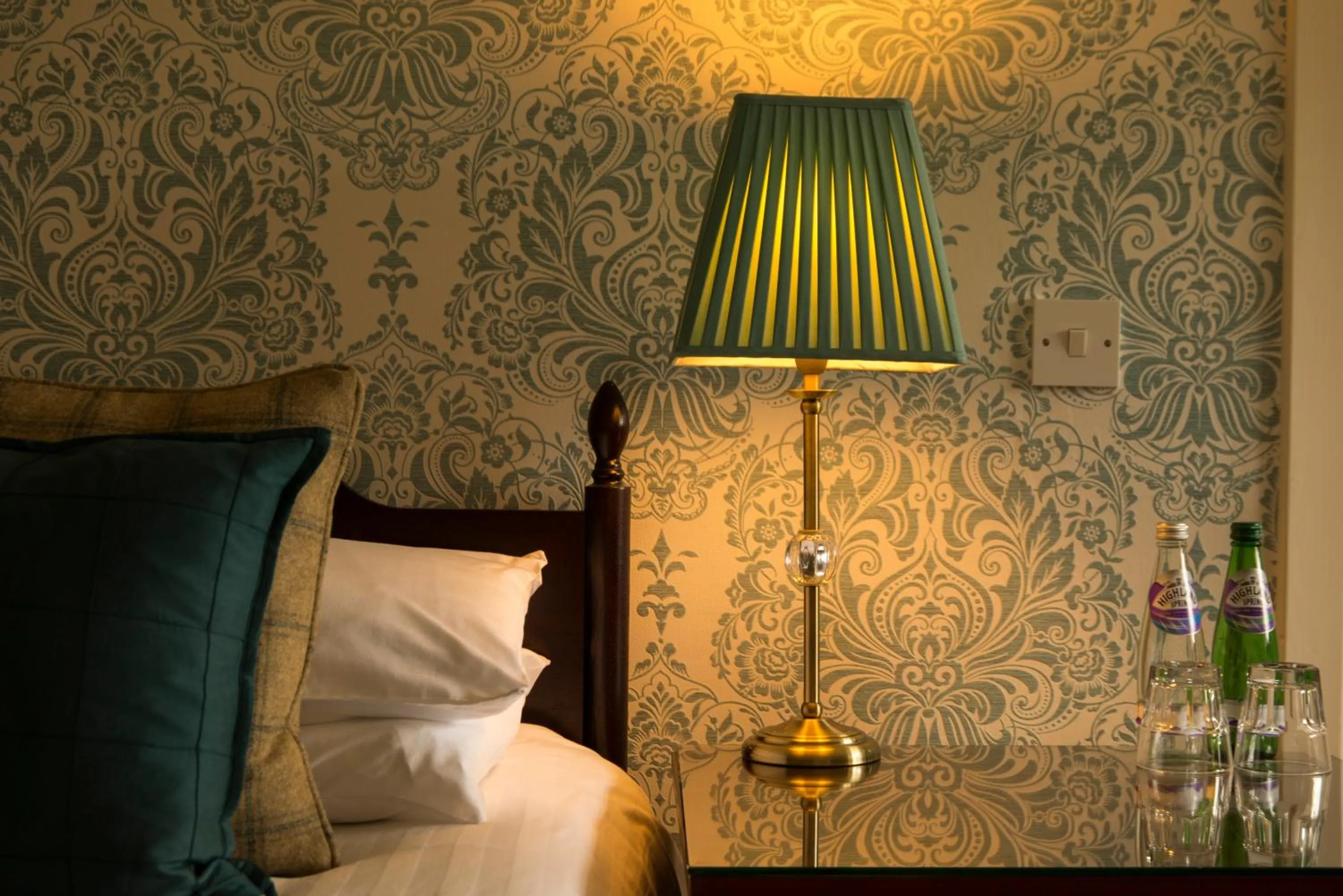 Decorative detail, Bed in The Tongue Hotel, by Highland Coast Hotels