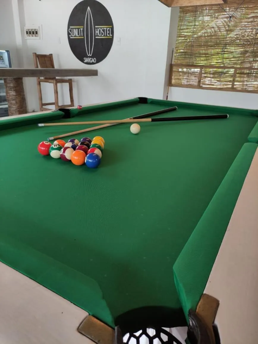 Billiard in Sunlit Hostel