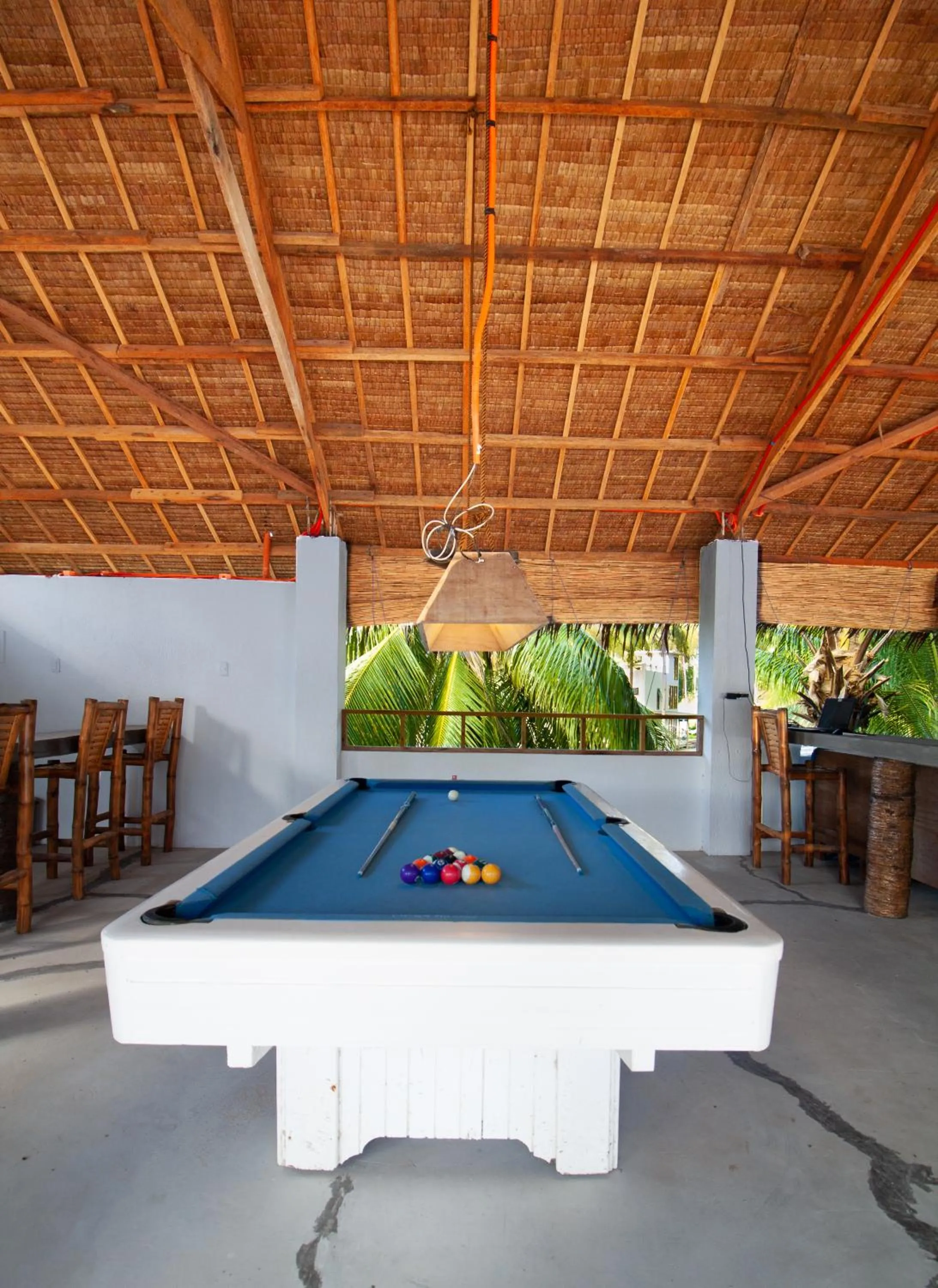 Billiard in Sunlit Hostel