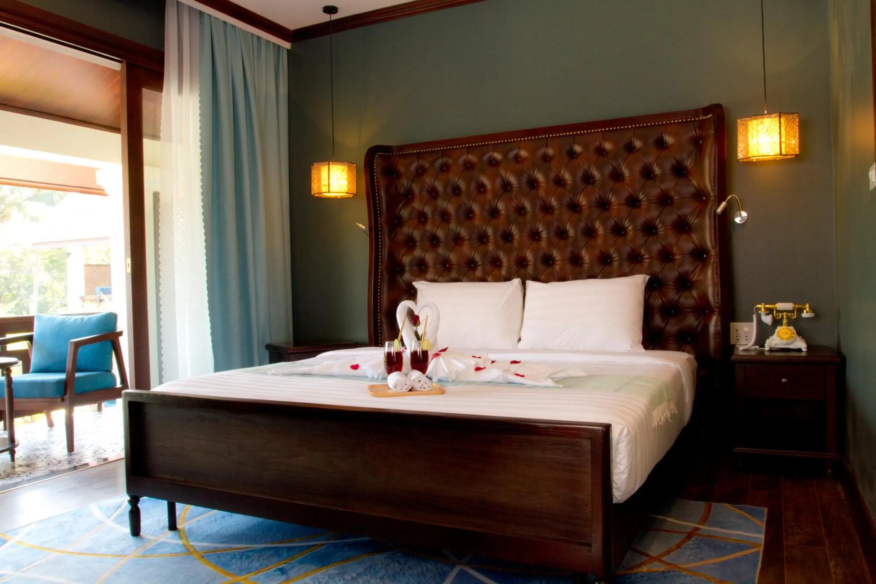 King Suite Pool View with Balcony - single occupancy in Sunrise Garden House - Luang Prabang