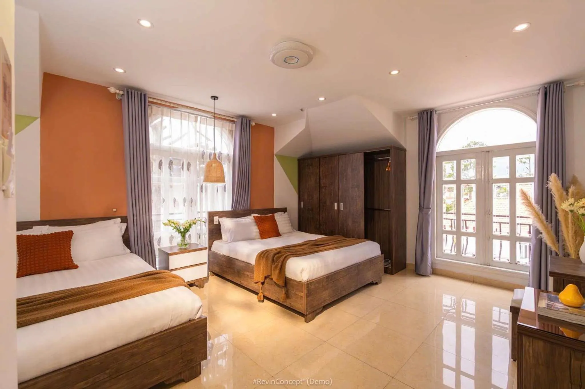 Bed in Green Meadow Central Đà Lạt - O'TEL