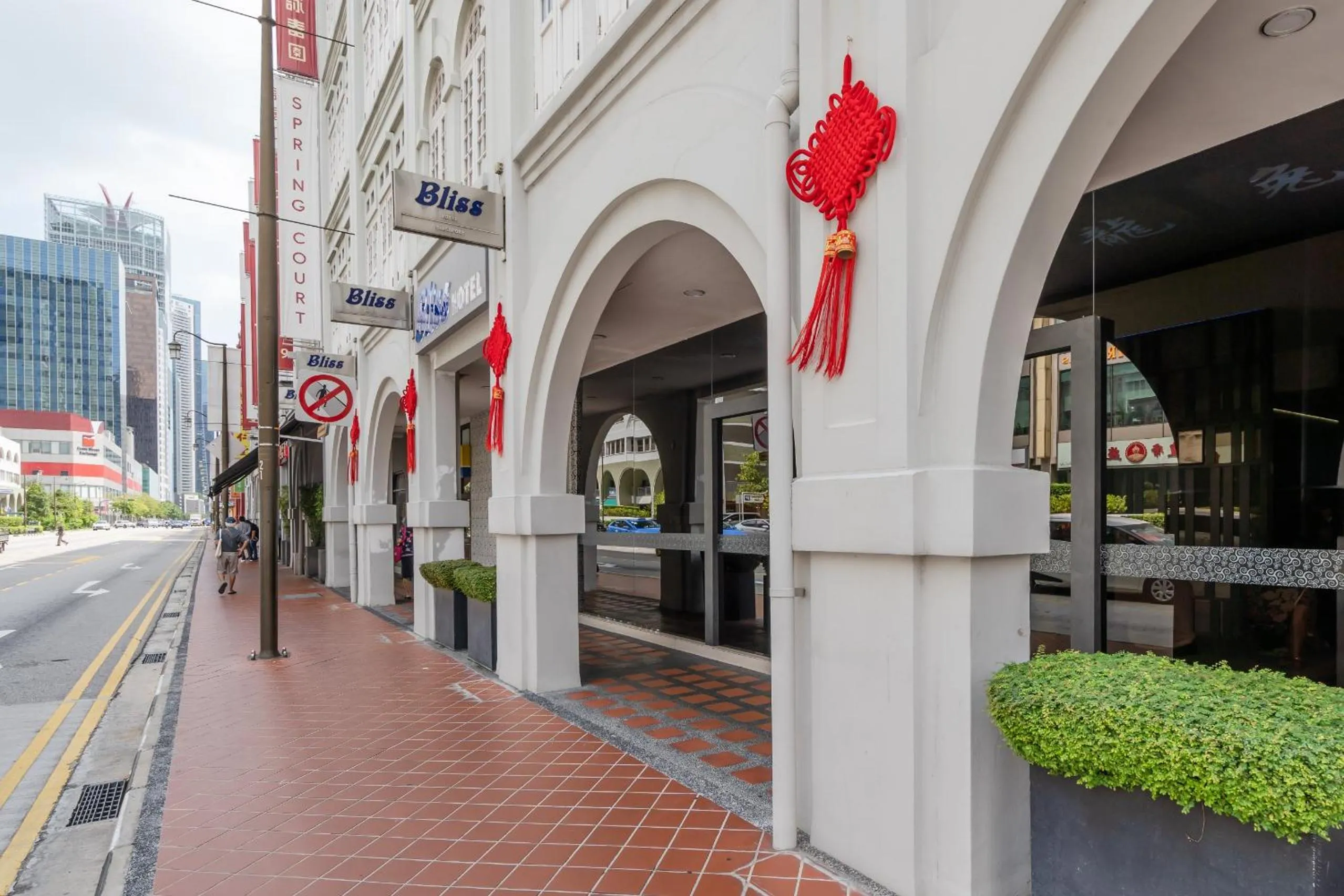 Street view in Bliss Hotel Singapore