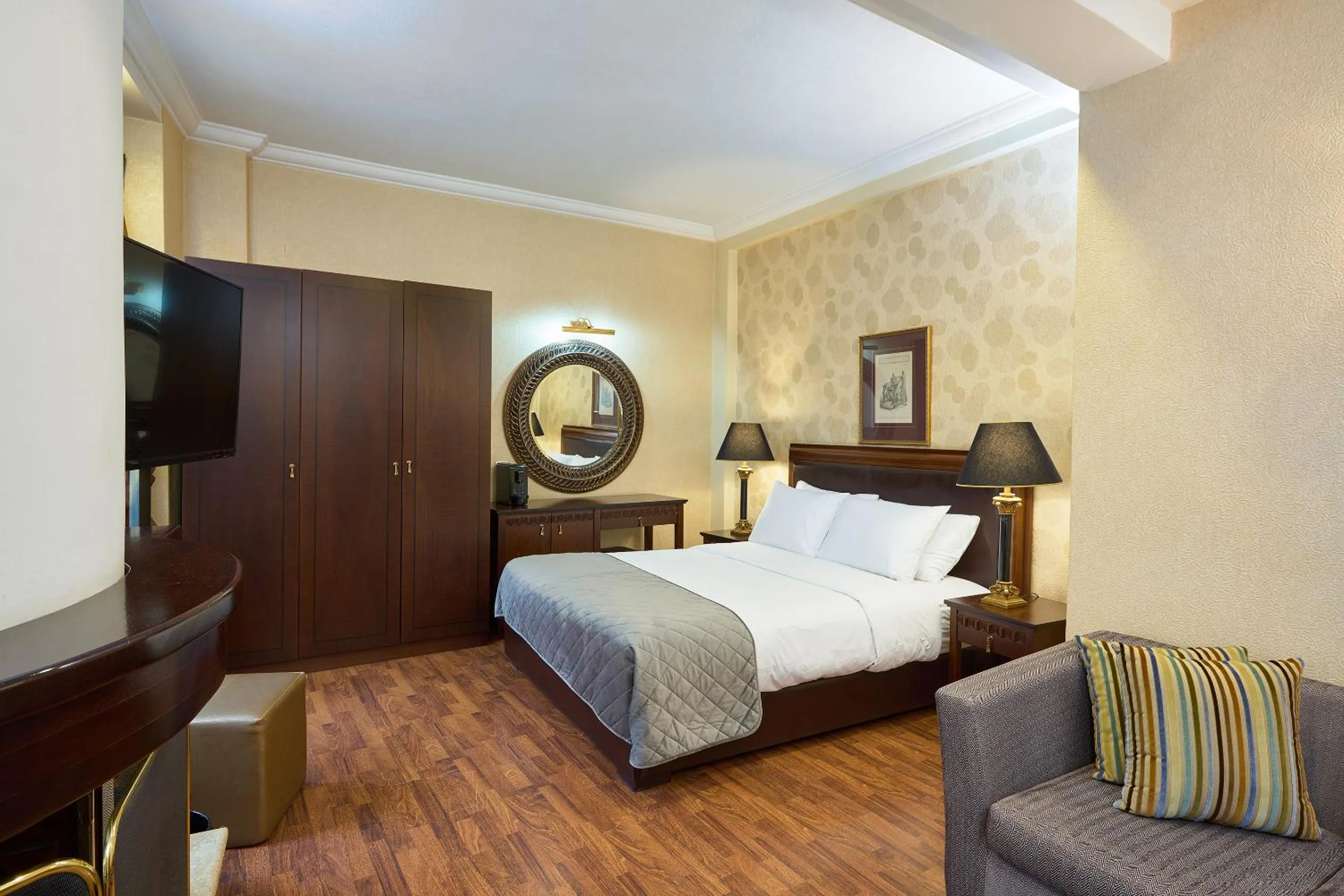 Bed in Olympus Mediterranean Boutique Hotel