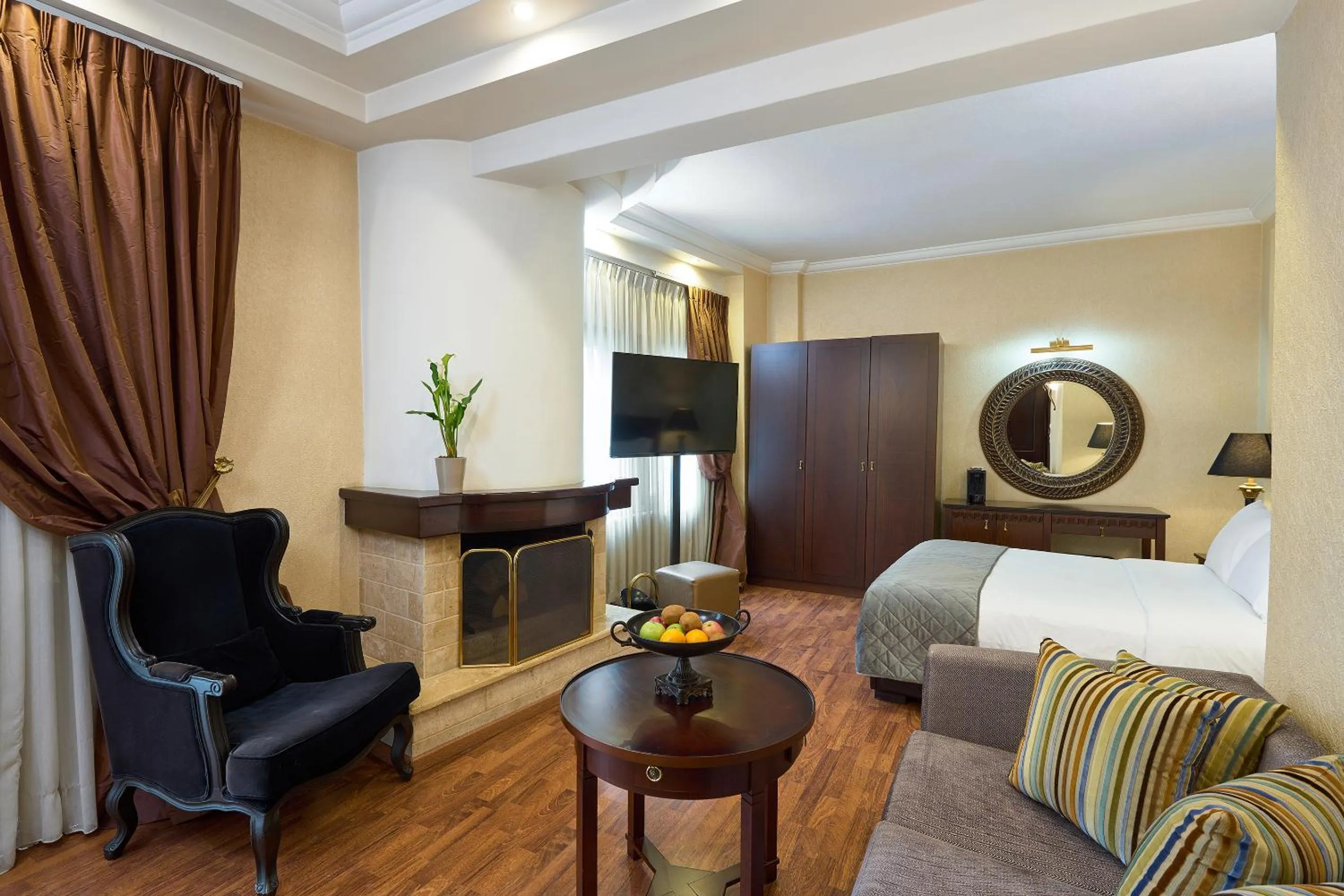 Bed in Olympus Mediterranean Boutique Hotel