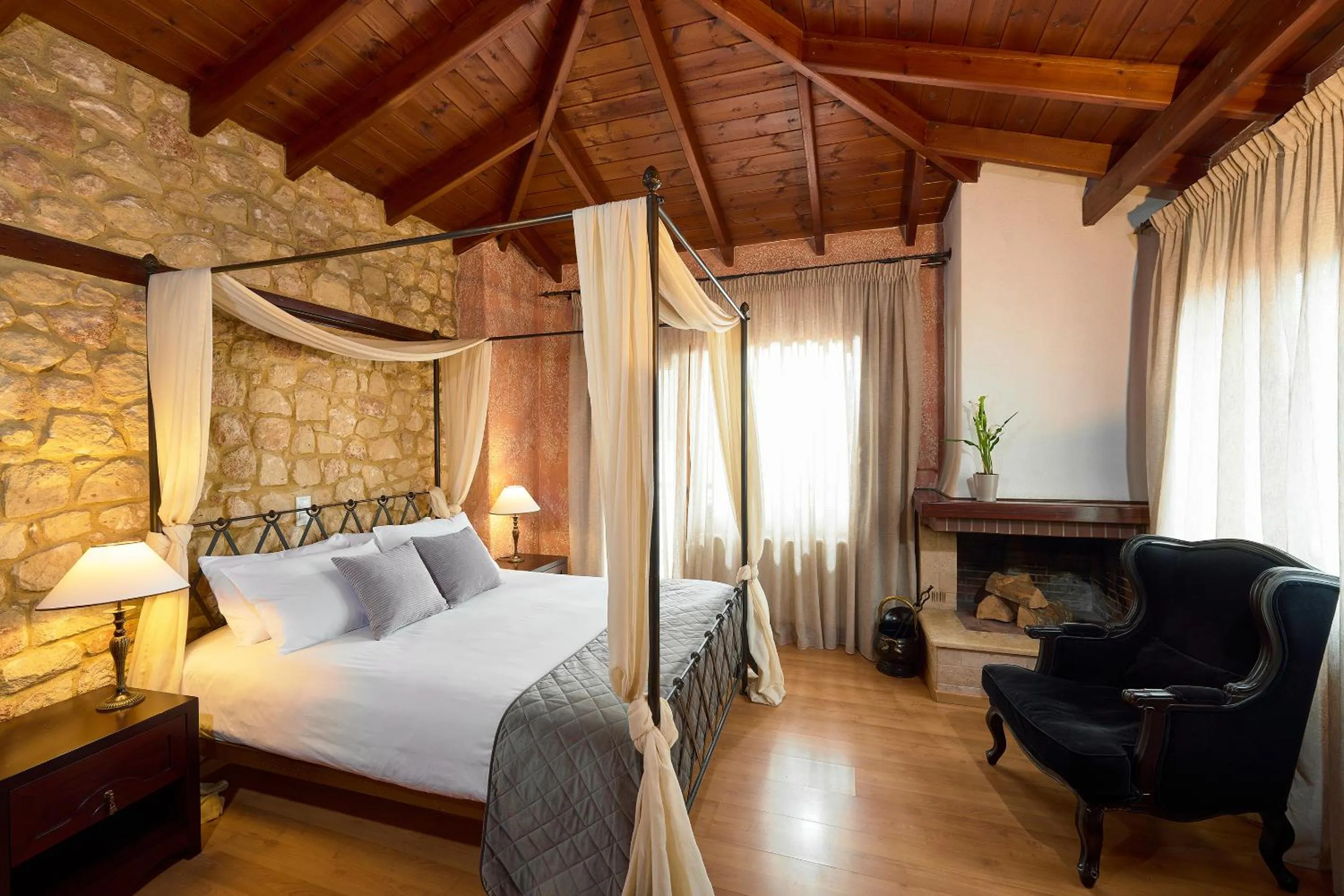 Bed in Olympus Mediterranean Boutique Hotel