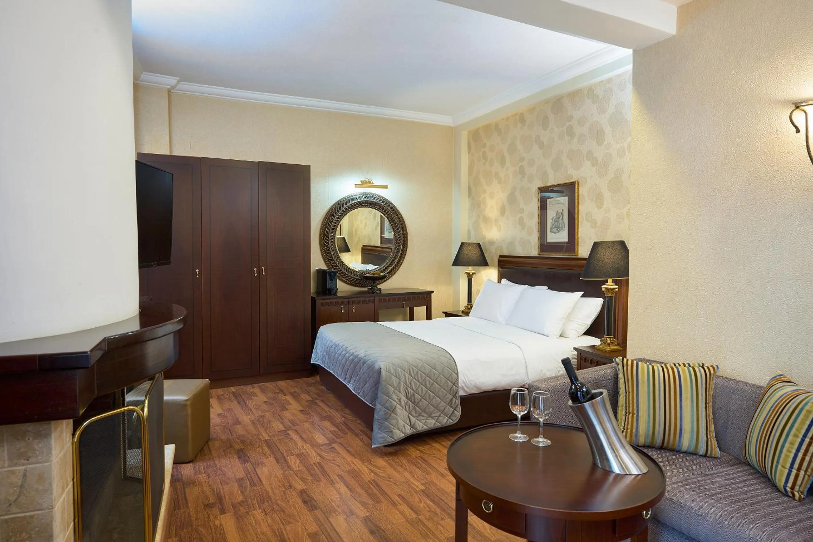 Bed in Olympus Mediterranean Boutique Hotel