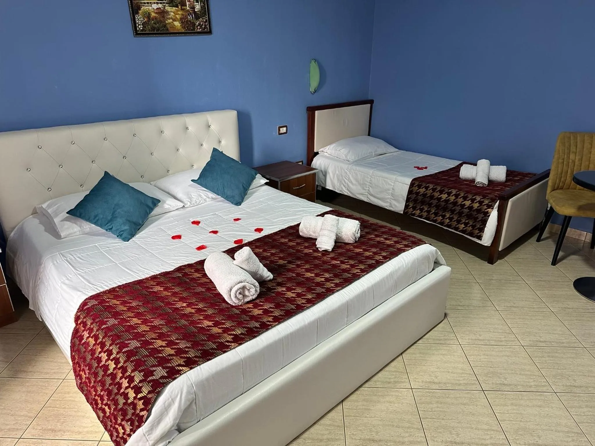 Bed in Chicago hotel