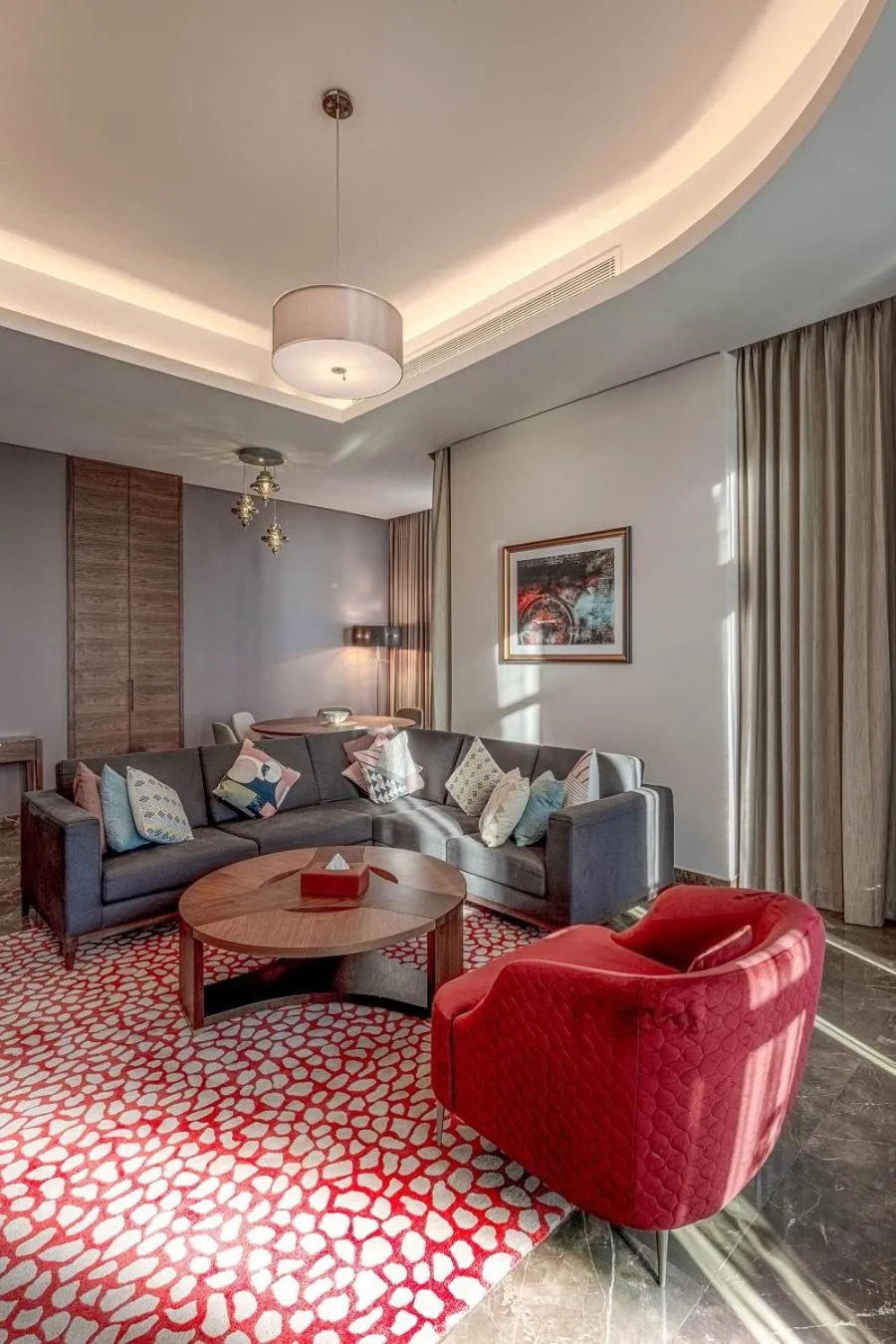 Living room in Ascott Corniche Al Khobar