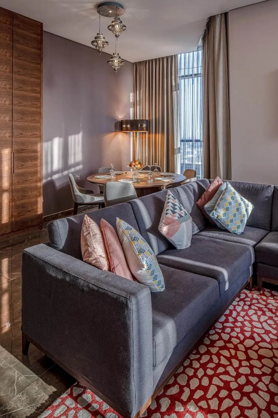 Seating area in Ascott Corniche Al Khobar