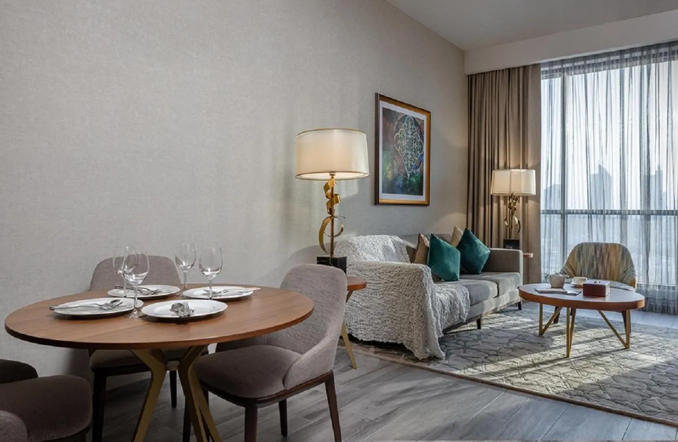 Living room in Ascott Corniche Al Khobar