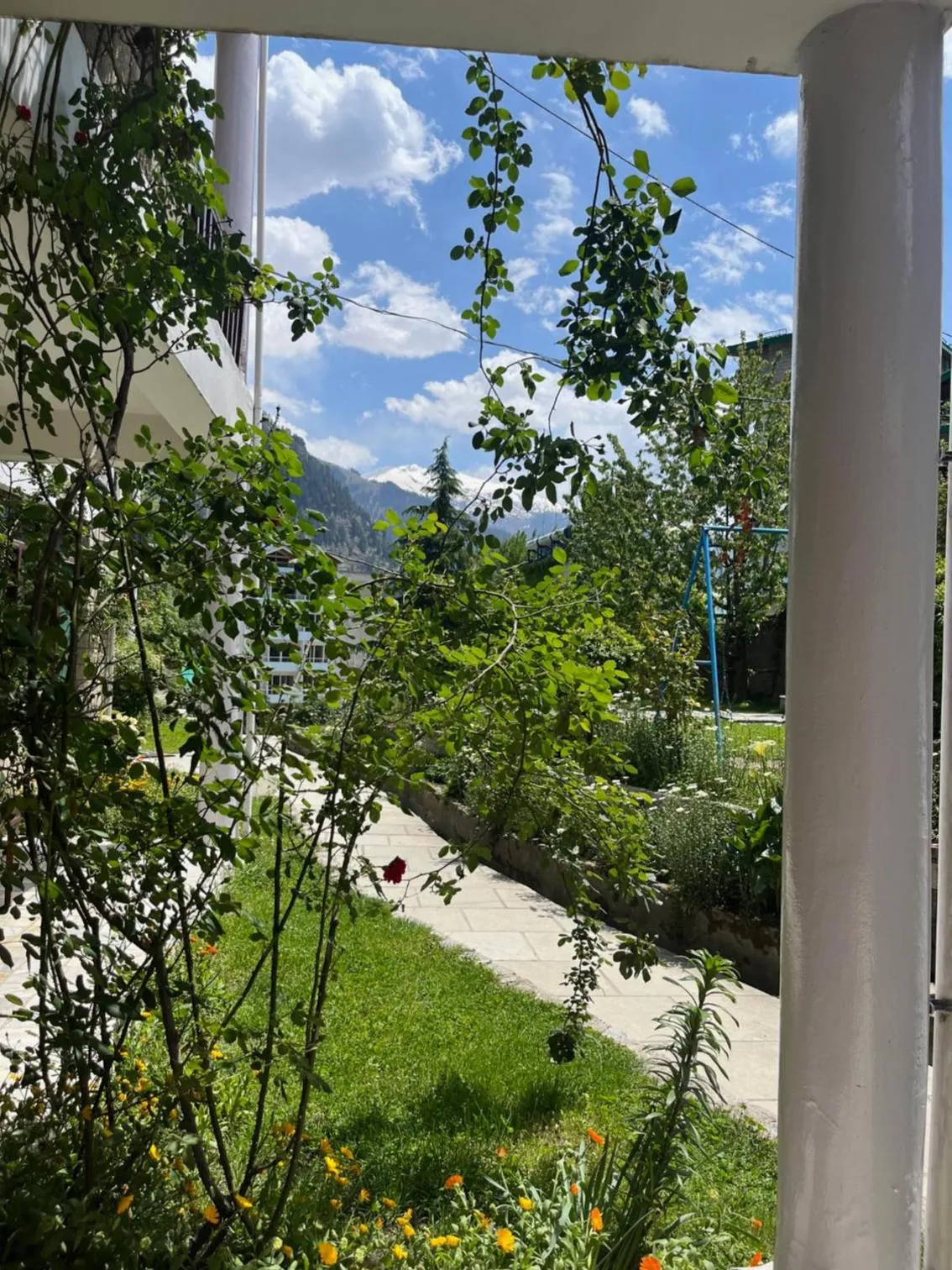 Garden in Tourist Hotel 10 minutes walking distance from the mall