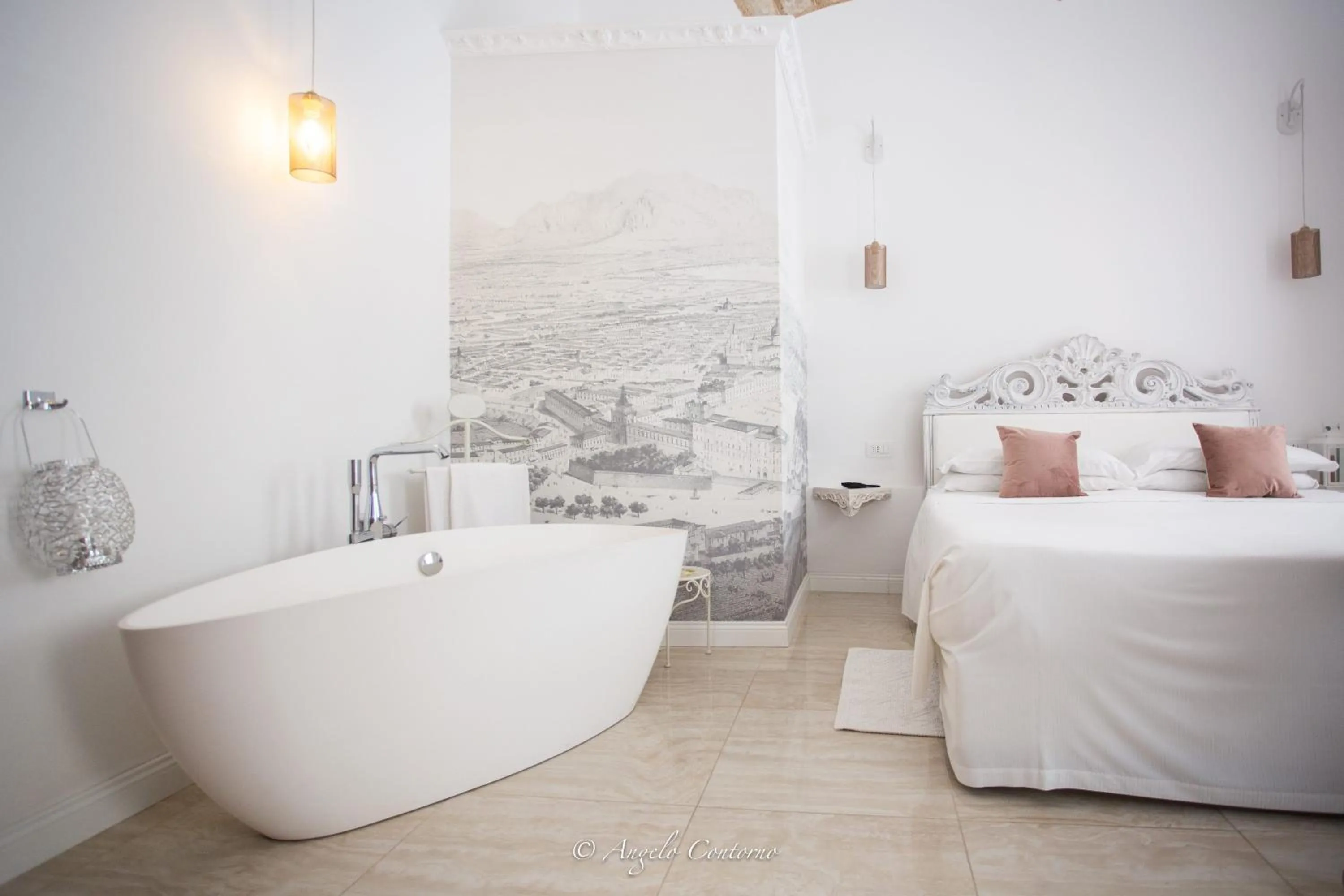 Bathroom, Bed in Palazzo del Poeta - Dimora Contemporanea