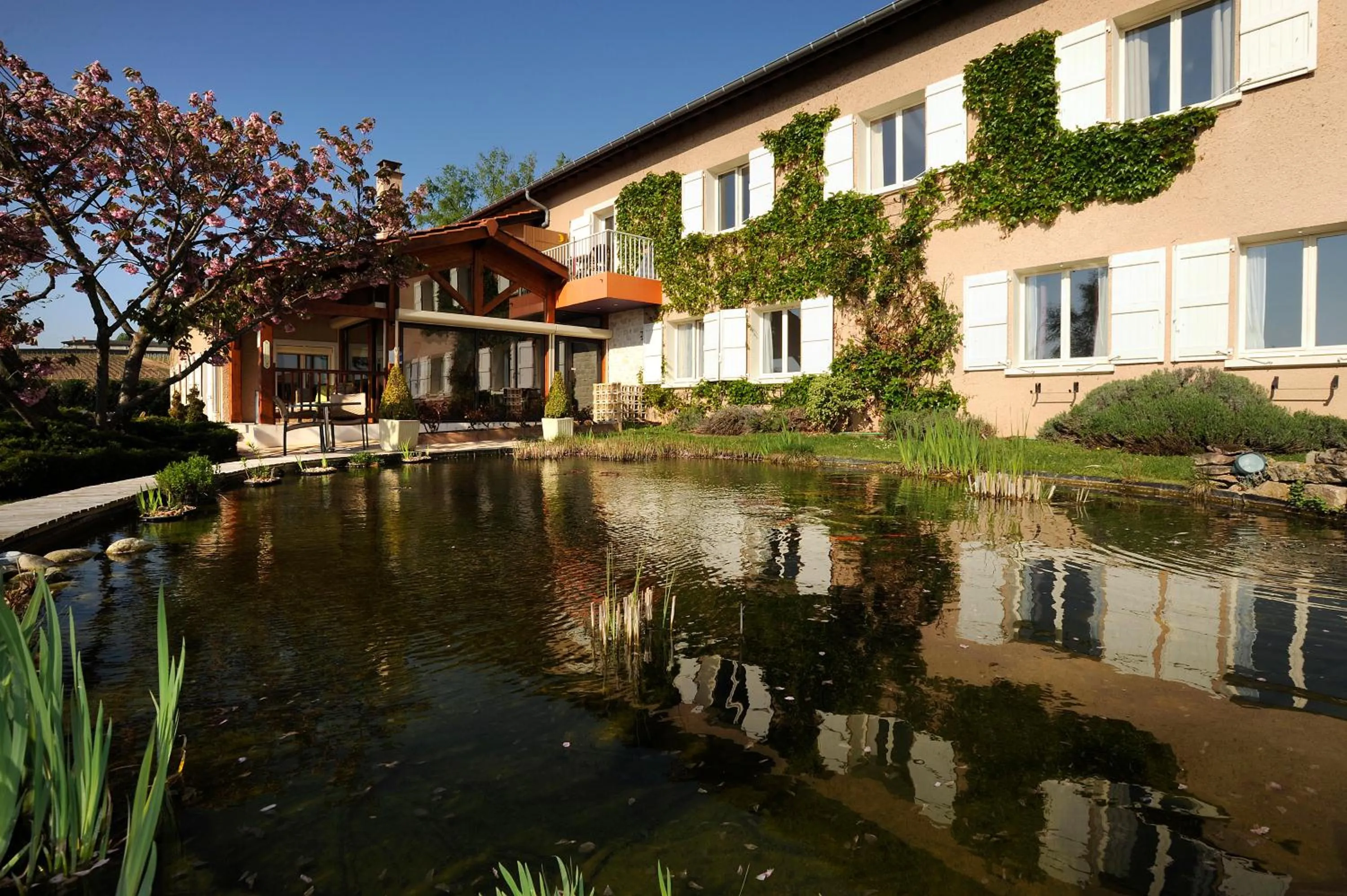 Property building in Logis Hotel Des Grands Vins