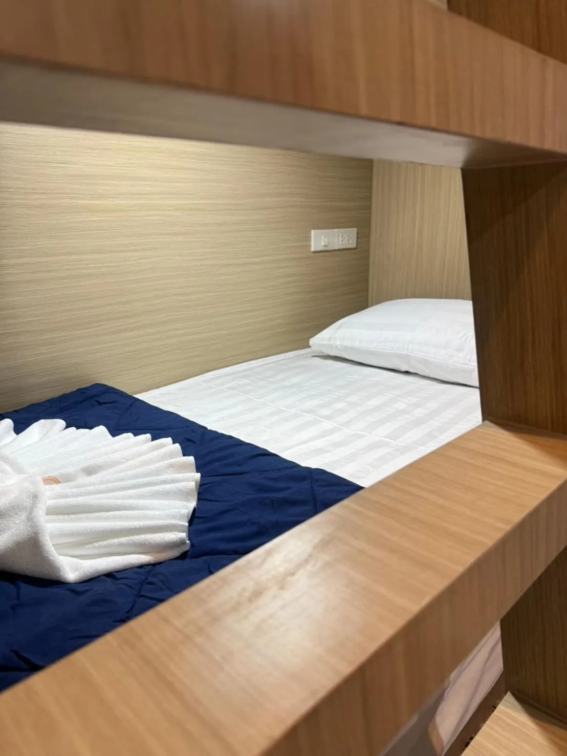 Bed in Rin Beach Resort