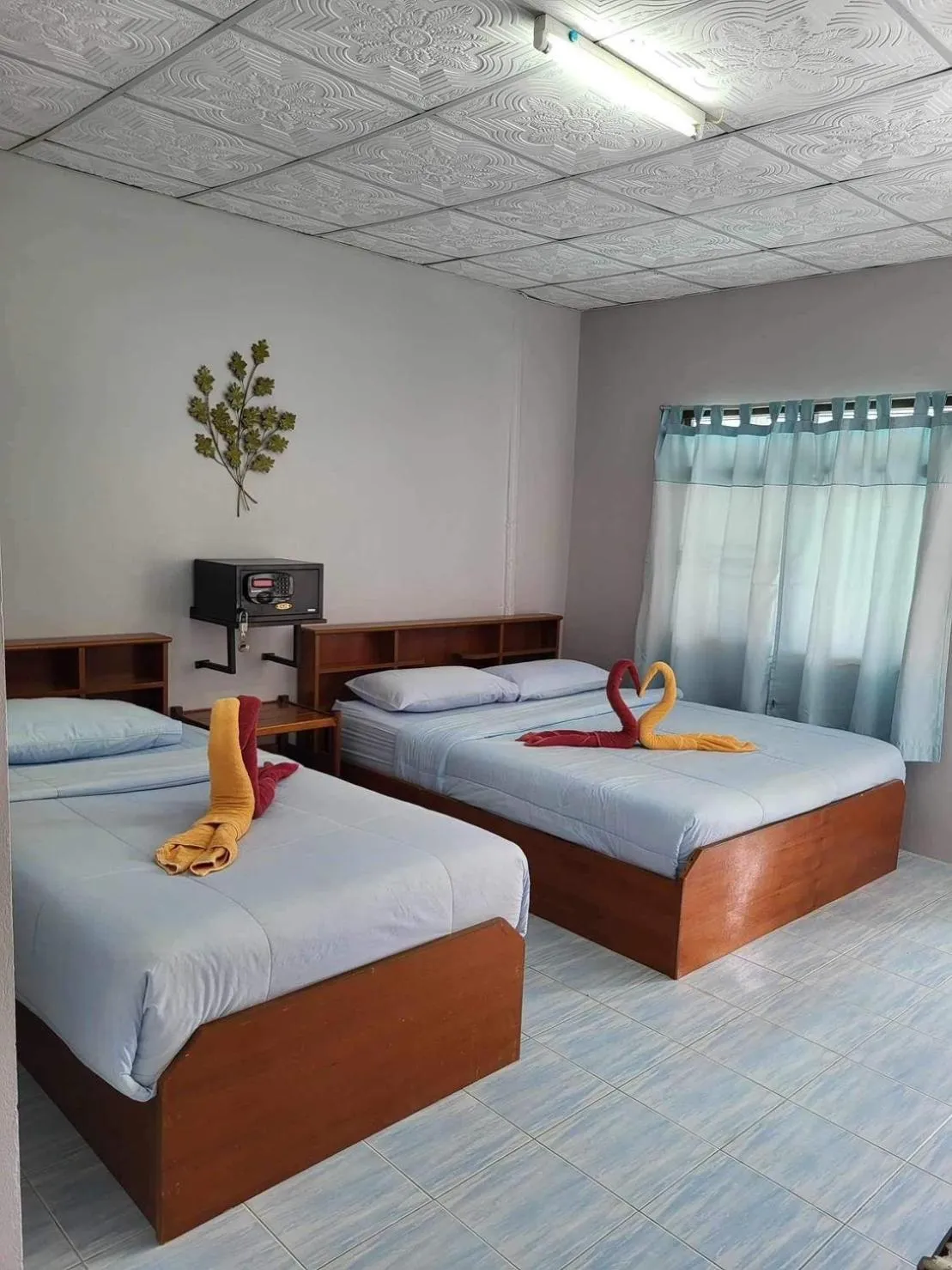 Bed in Rin Beach Resort