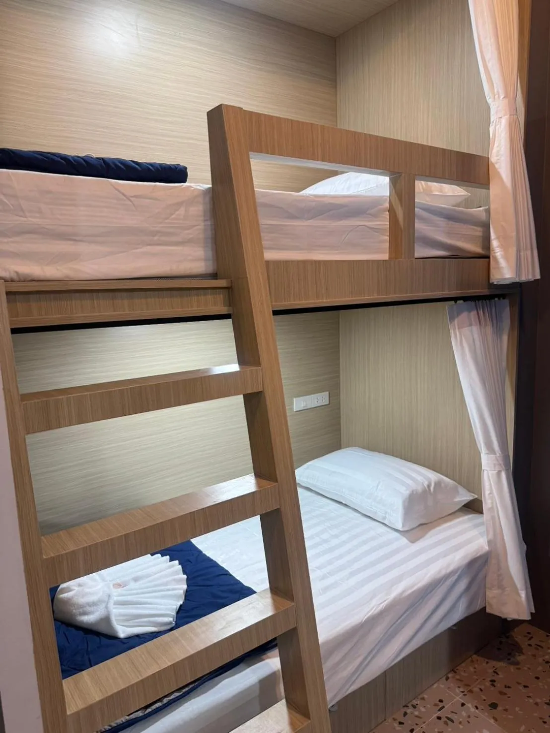 Bed in Rin Beach Resort