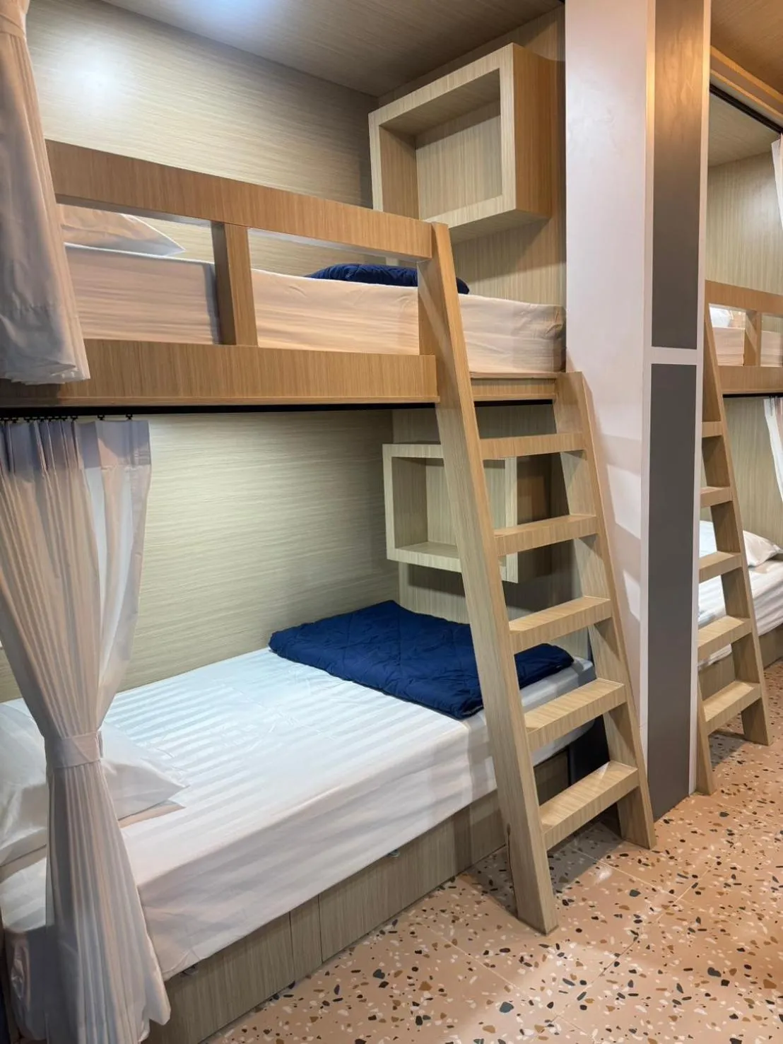 Bed in Rin Beach Resort