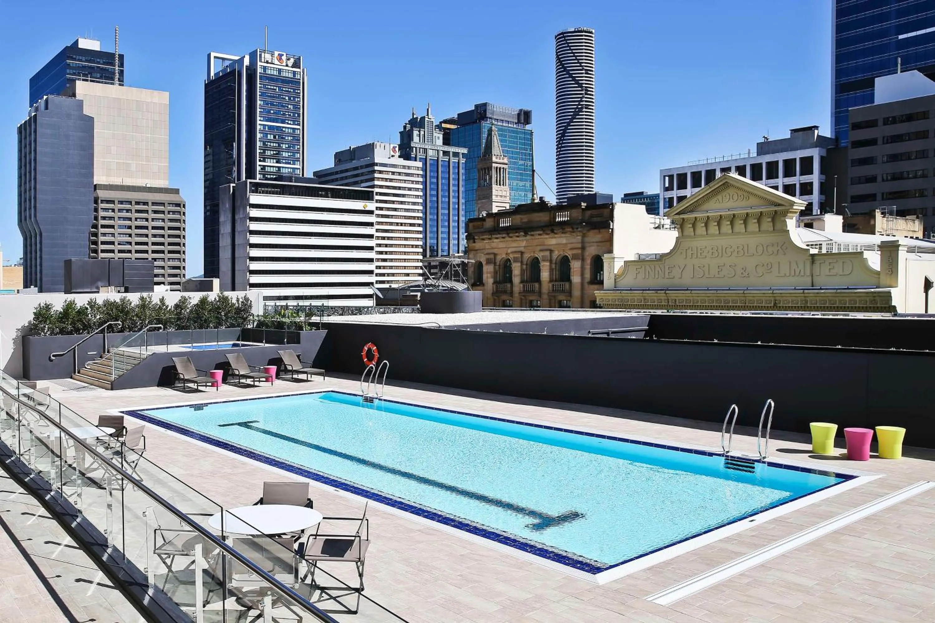 Pool view in Hilton Brisbane