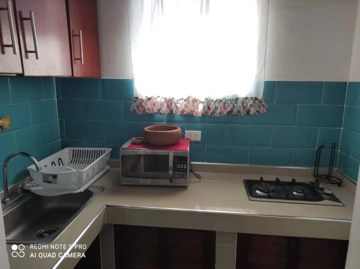 kitchen in Cabañas Green Yard