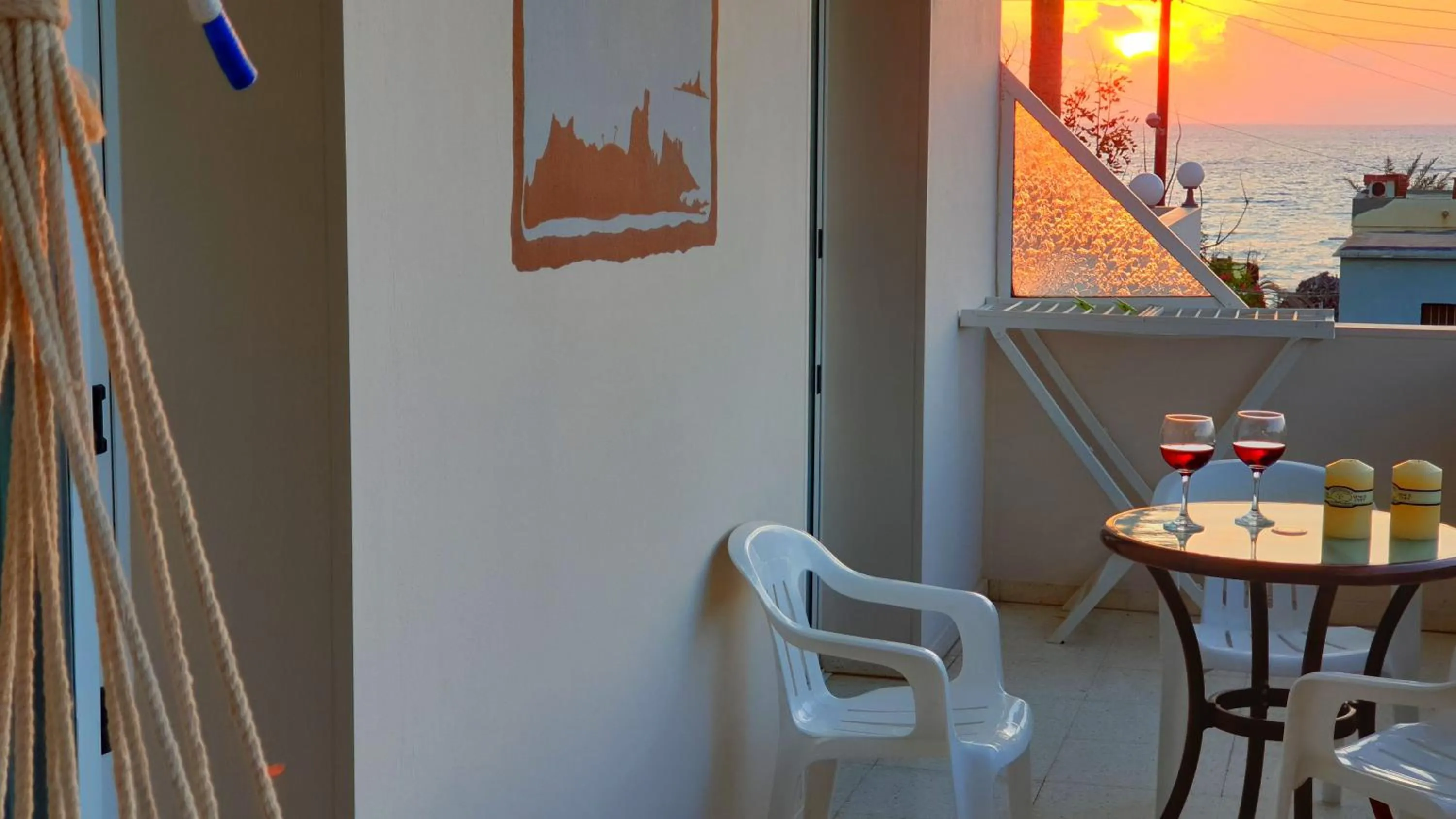 Balcony/Terrace in Astrofegia Apartments Near The Sea