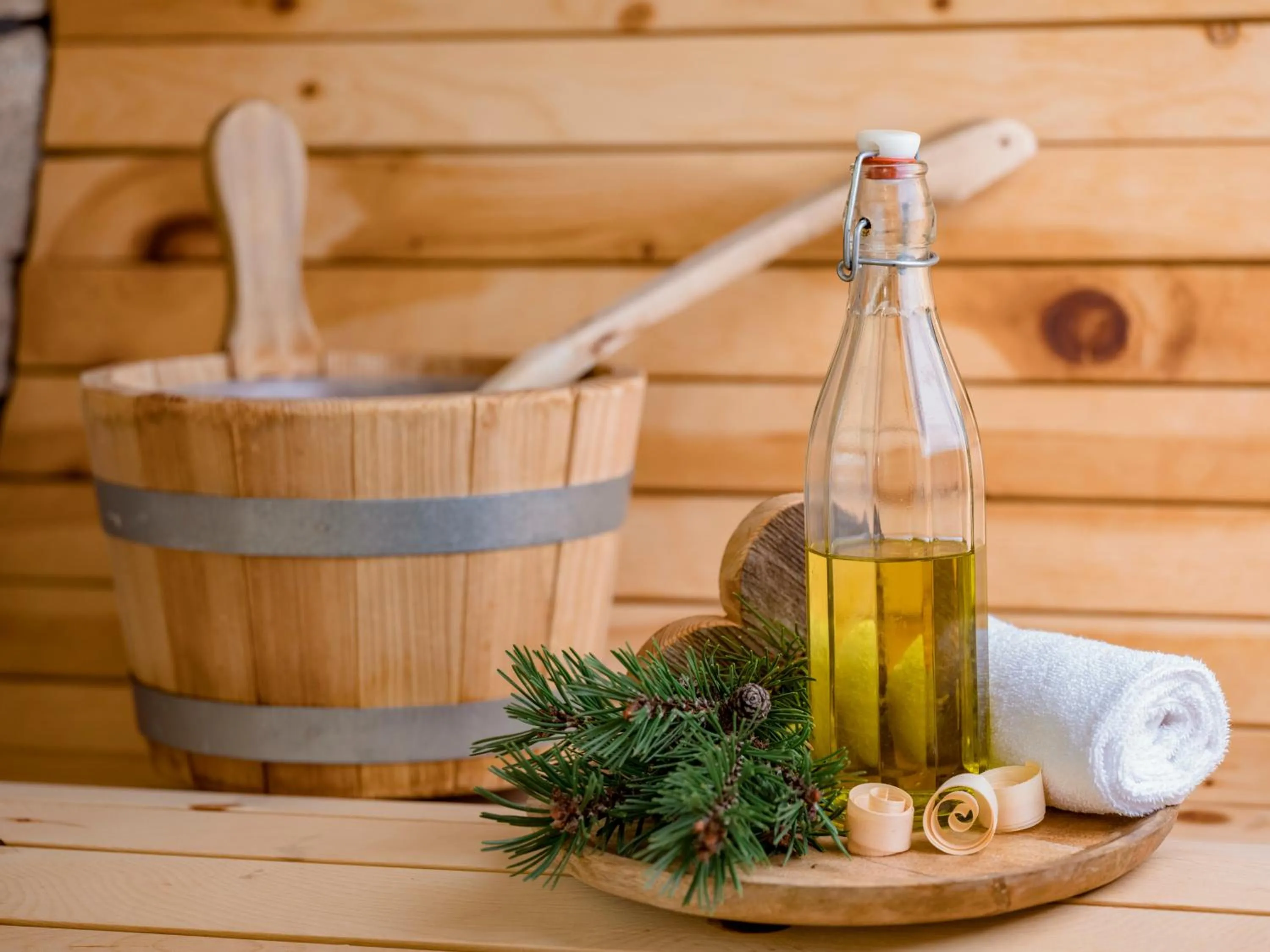 Sauna in Forster's Naturresort