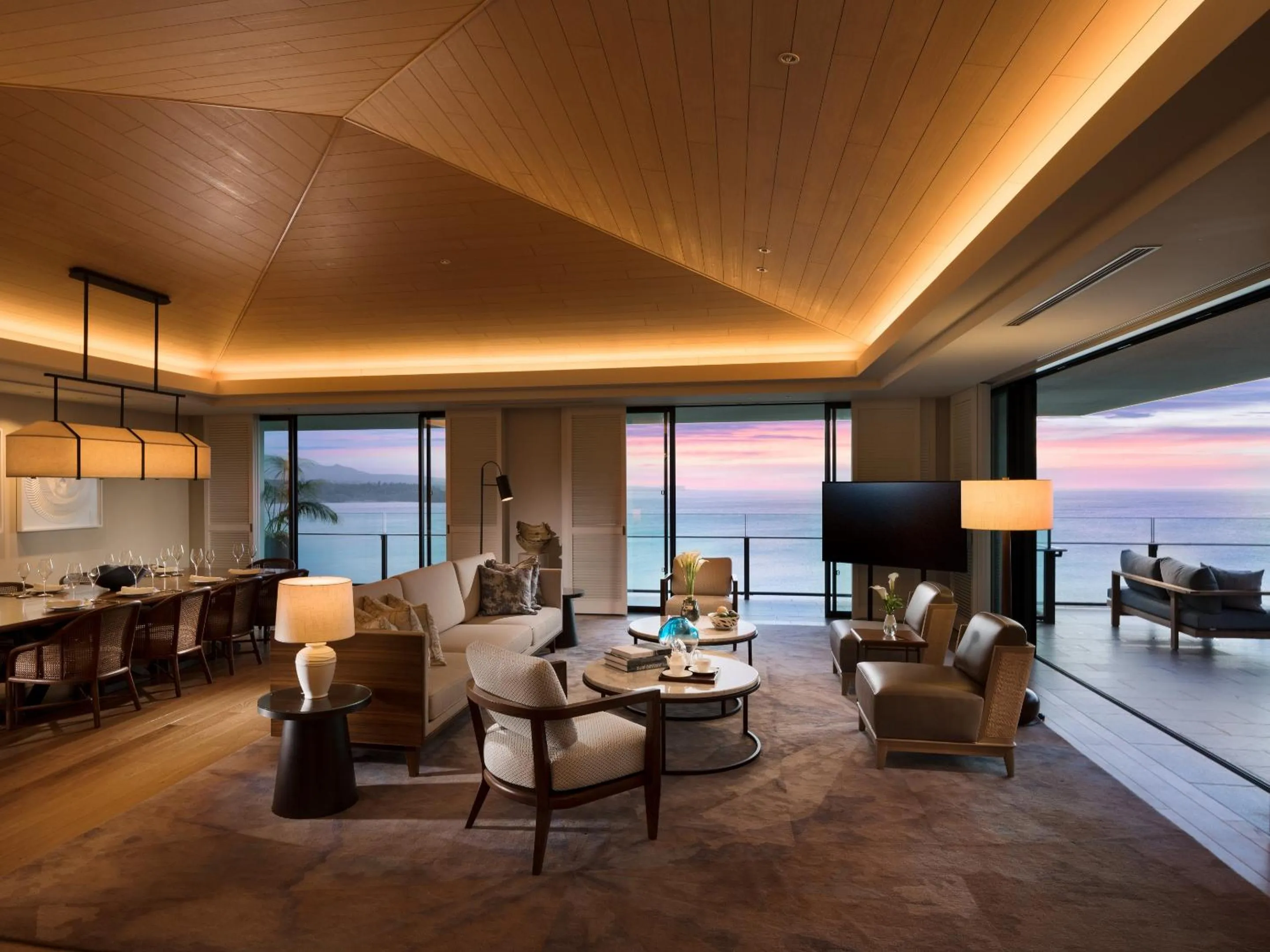 Living room in Halekulani Okinawa