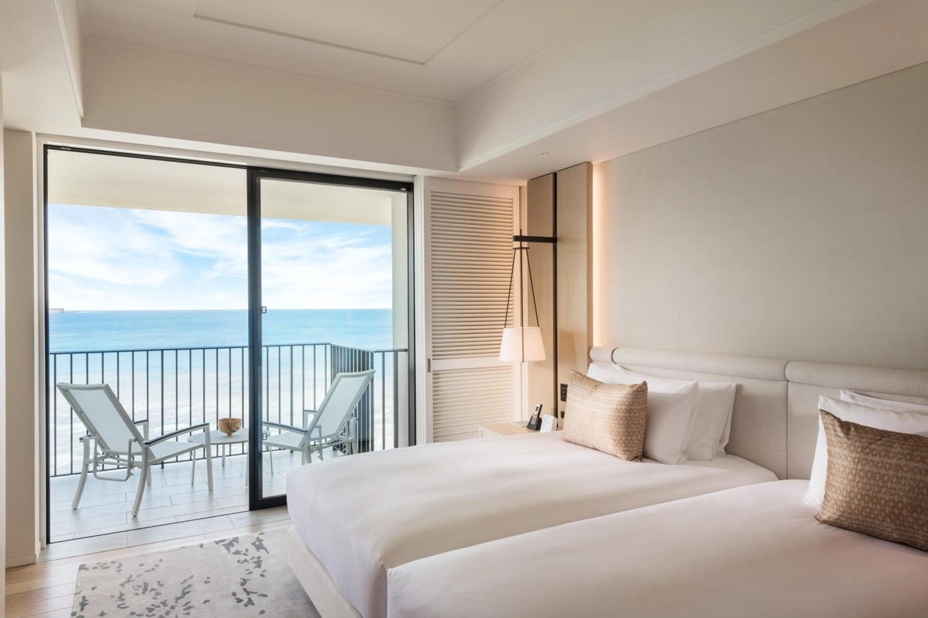 View (from property/room), Bed in Halekulani Okinawa