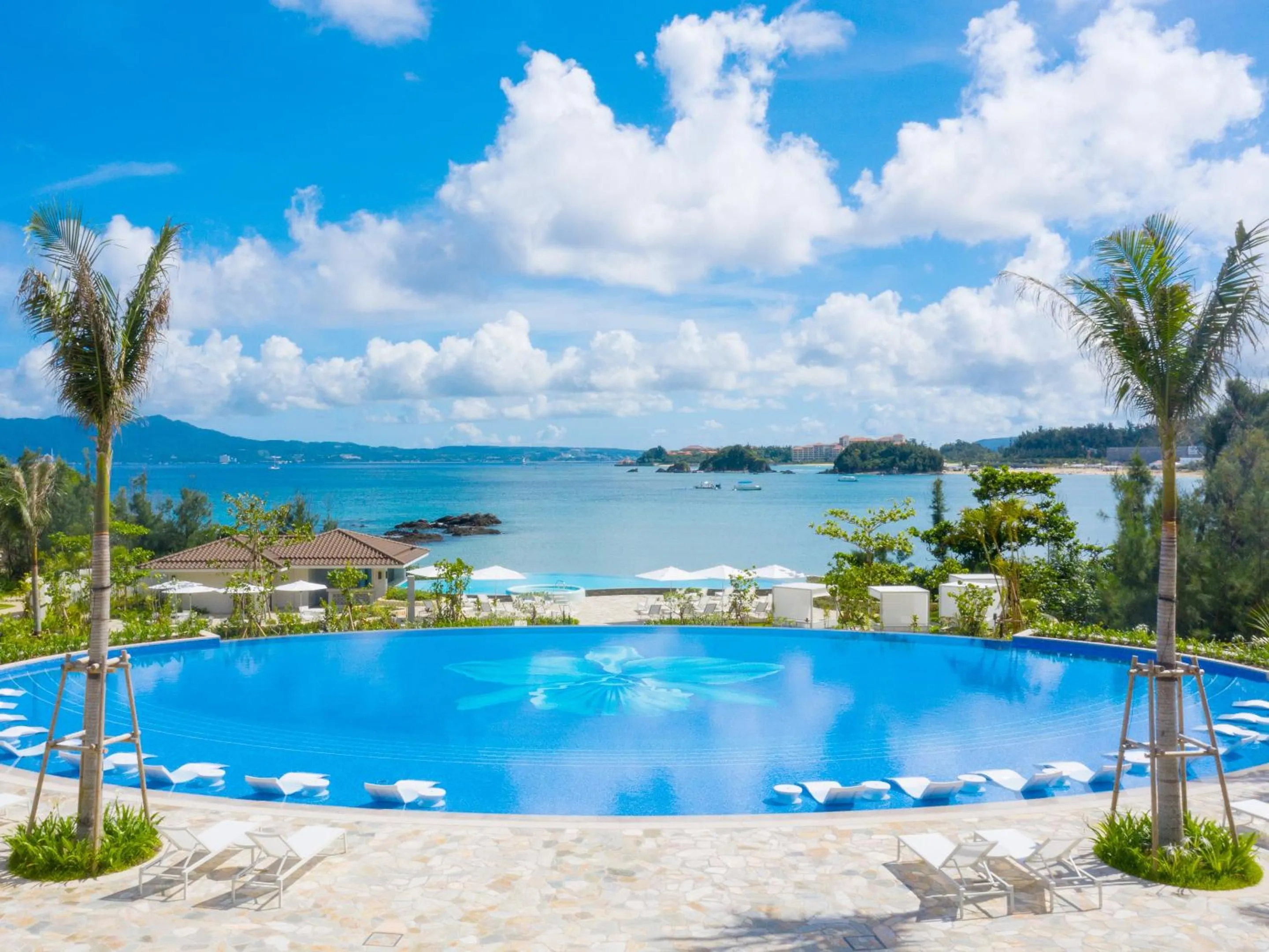 Pool view in Halekulani Okinawa