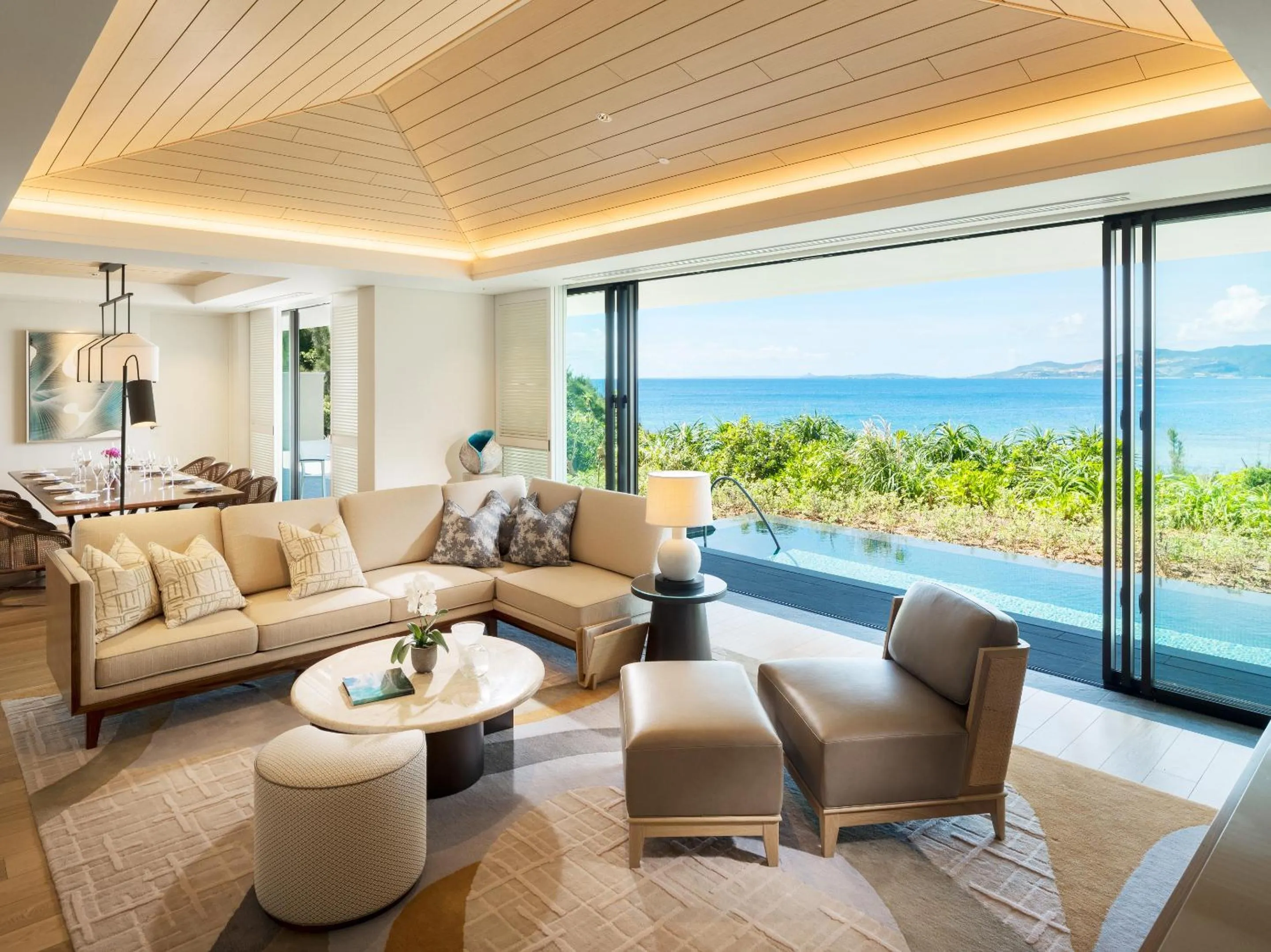 Living room in Halekulani Okinawa