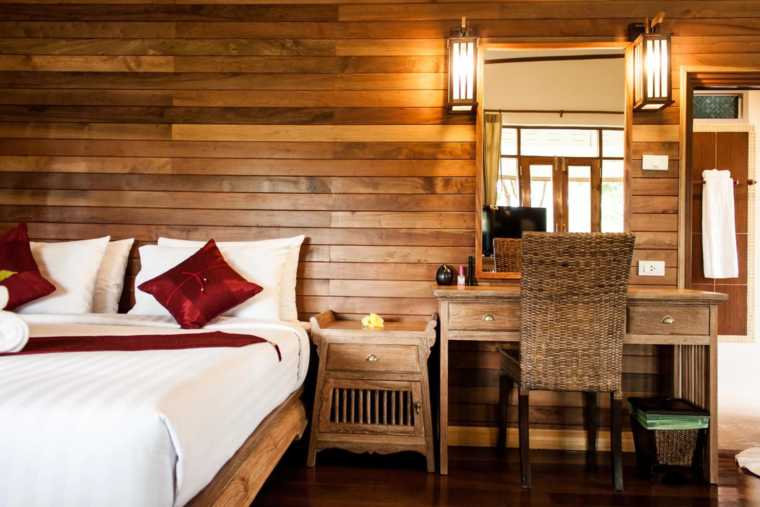 Decorative detail, Bed in Chaipura Resort