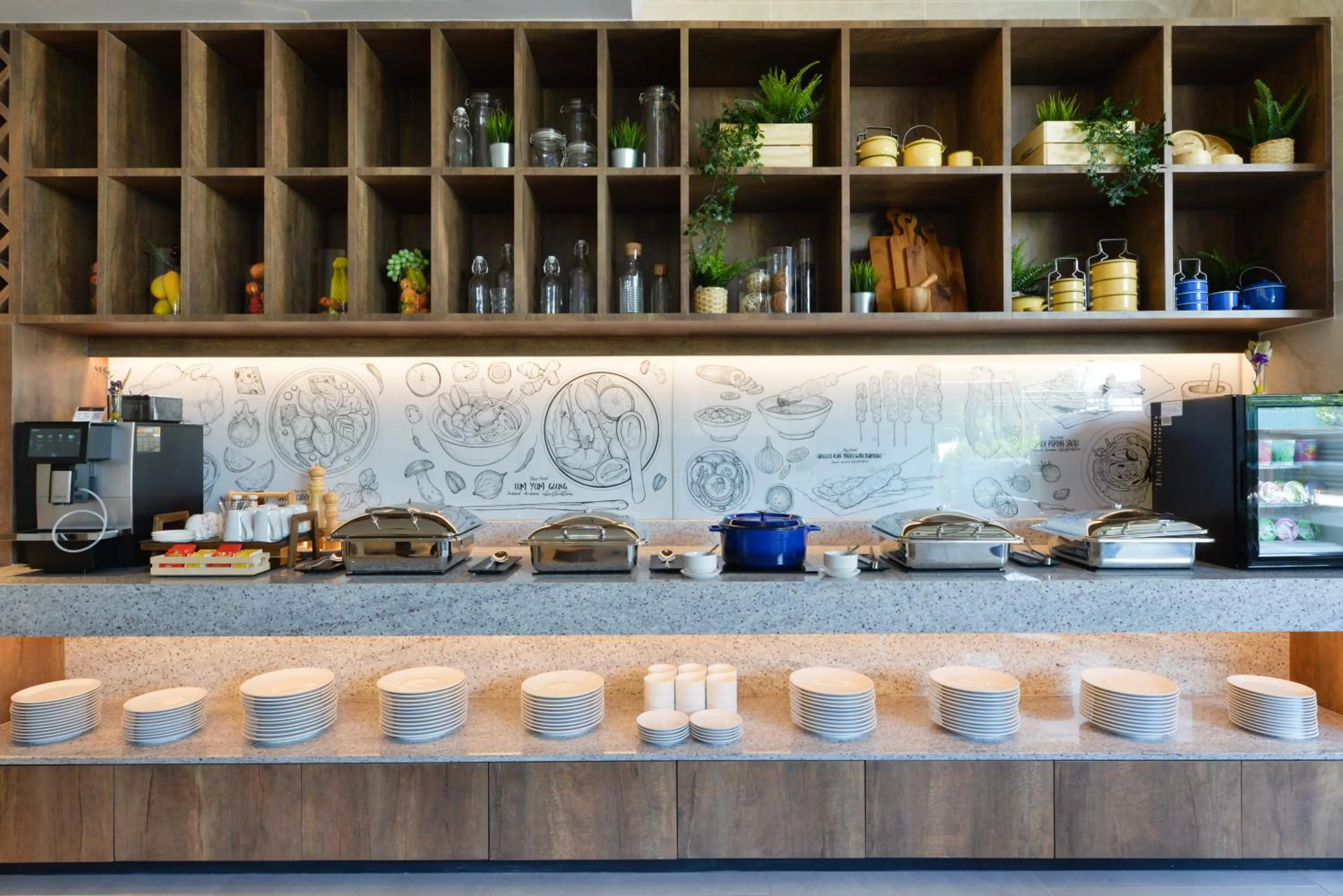 Buffet breakfast in Aspira One Sutthisan