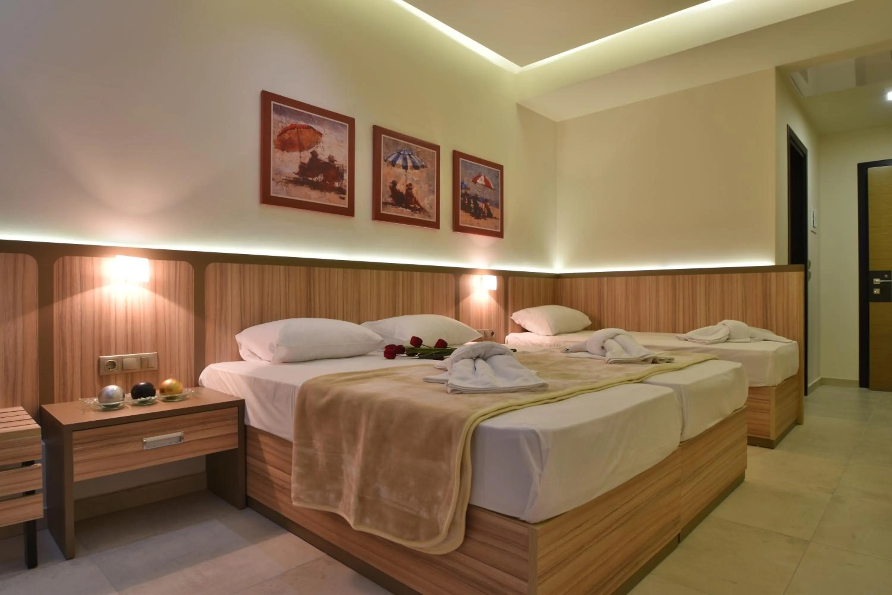 Bed in Dafni Plus Hotel