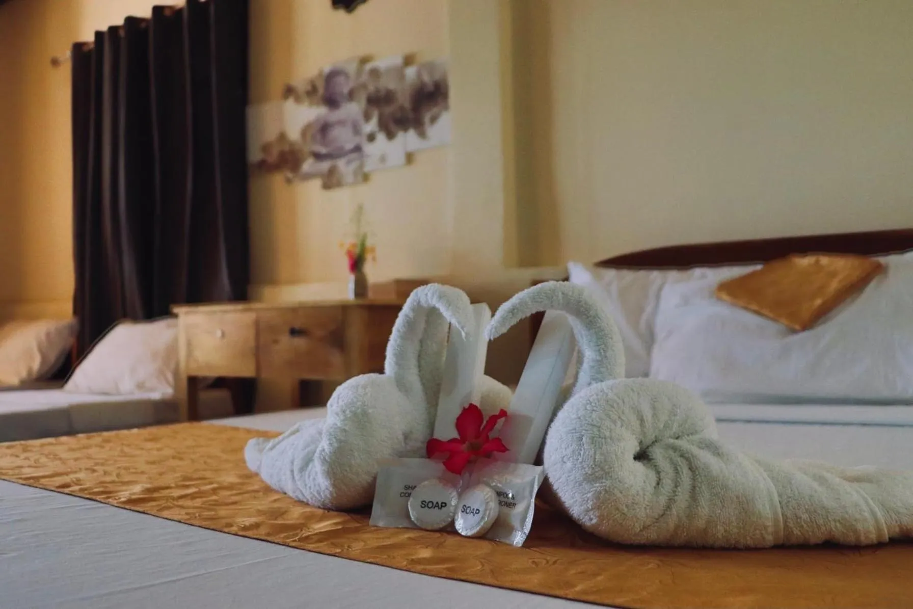 Bed in Mecaja Beach House