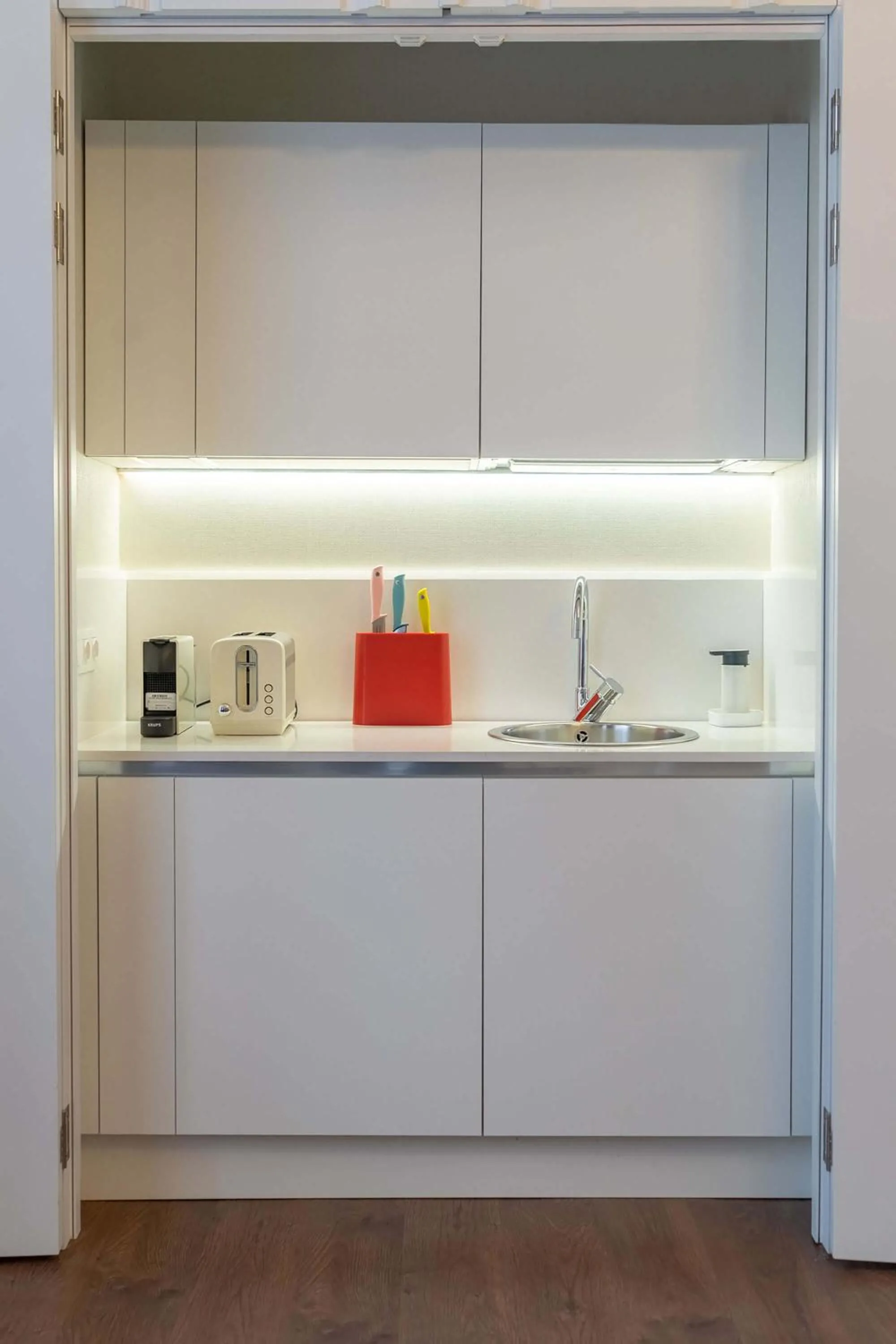 Kitchen or kitchenette in TIFLIS OPERA Aparthotel