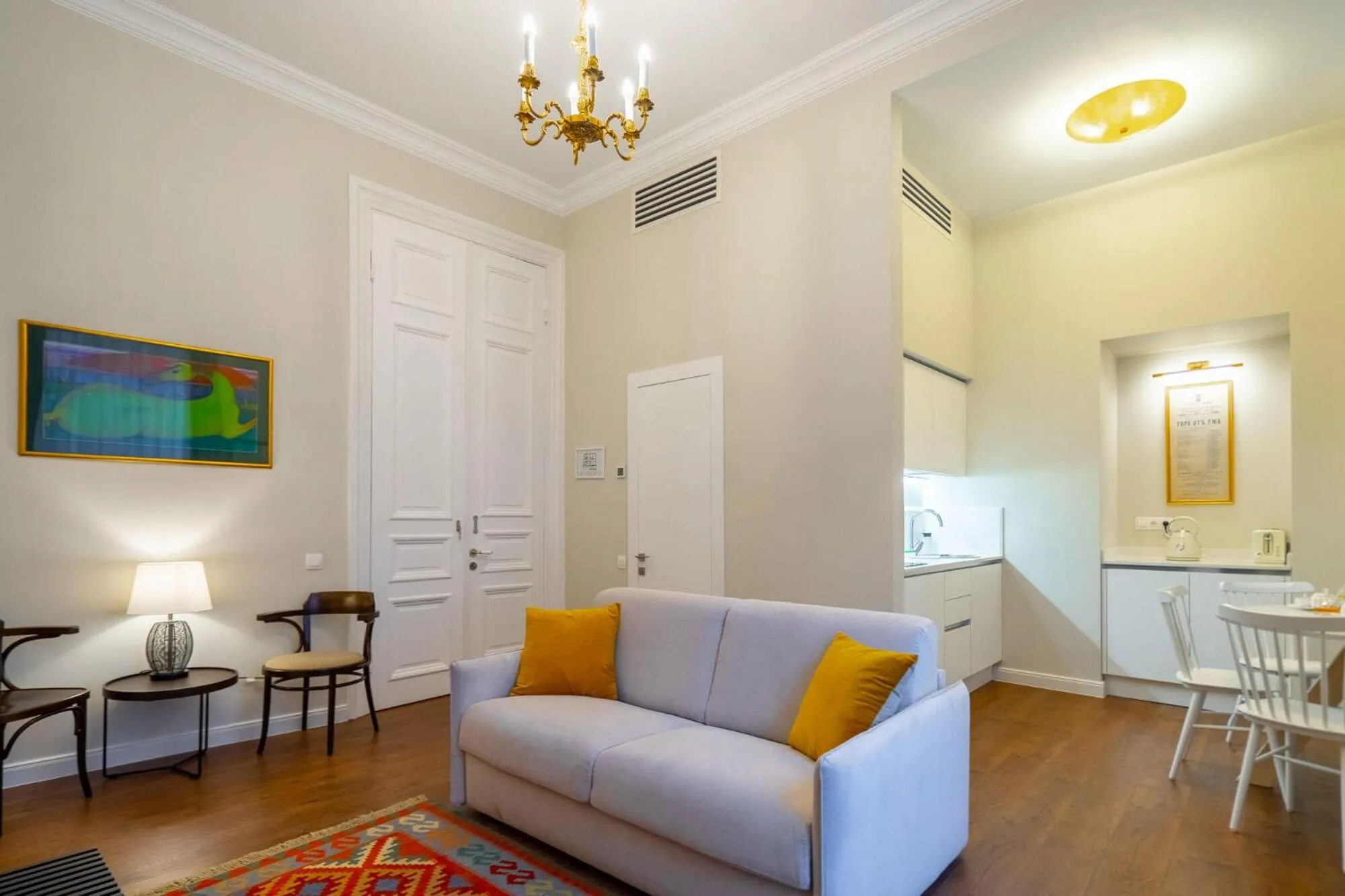 Kitchen or kitchenette in TIFLIS OPERA Aparthotel