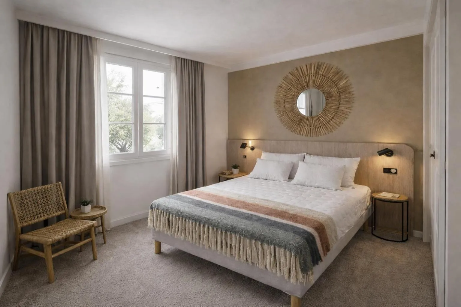 Bed in Hôtel & Résidence Vacances Bleues Orhoïtza