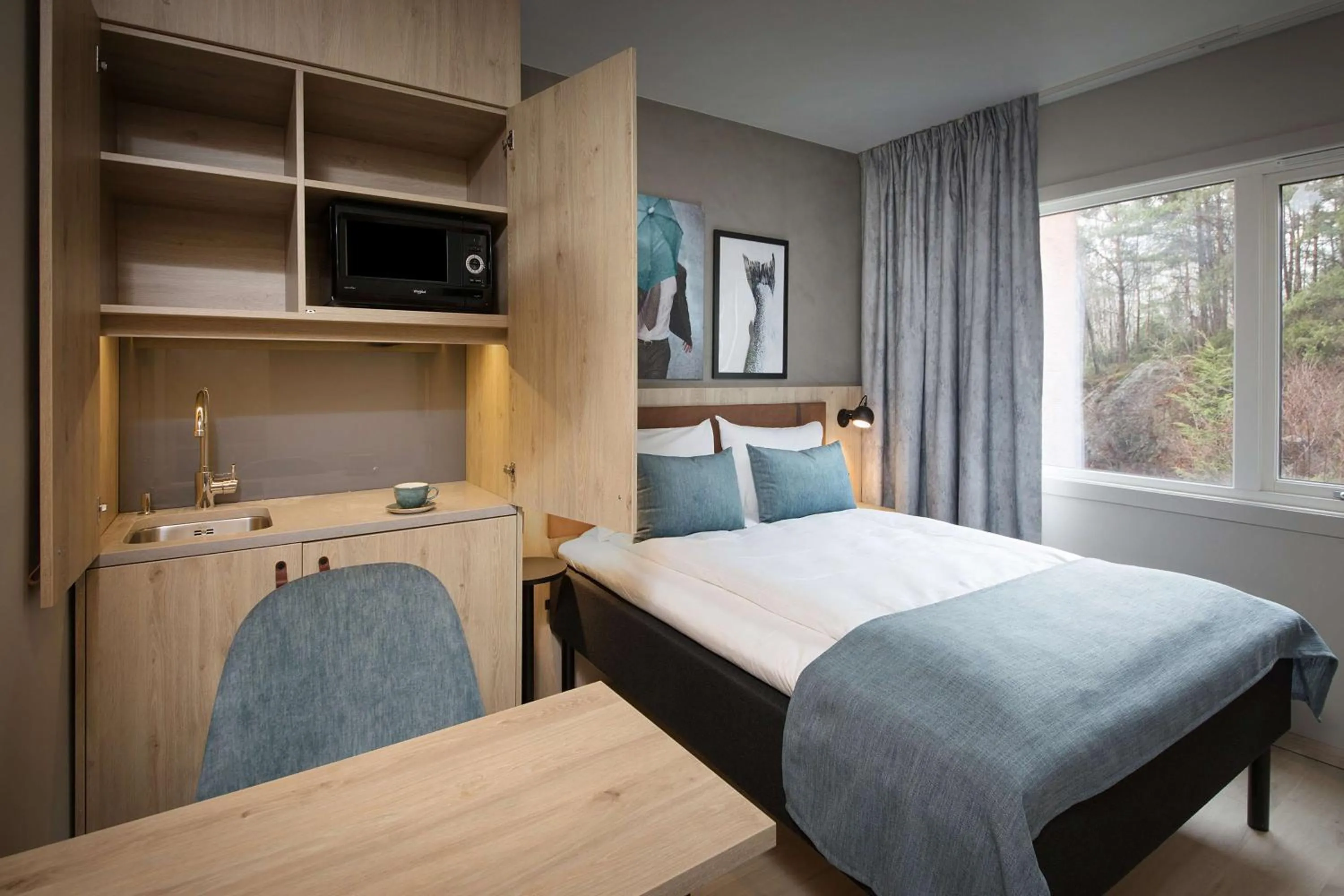 Bedroom, Bed in Scandic Kokstad