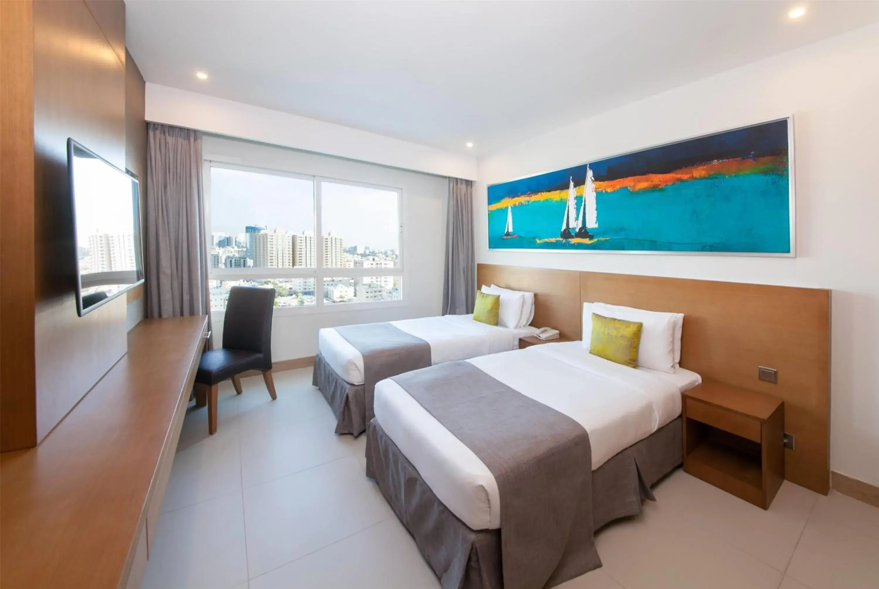 Standard Double Room with City View - Smoking in Ramada by Wyndham Beach Hotel Ajman Standard Double Room with City View - Smoking in Ramada by Wyndham Beach Hotel Ajman