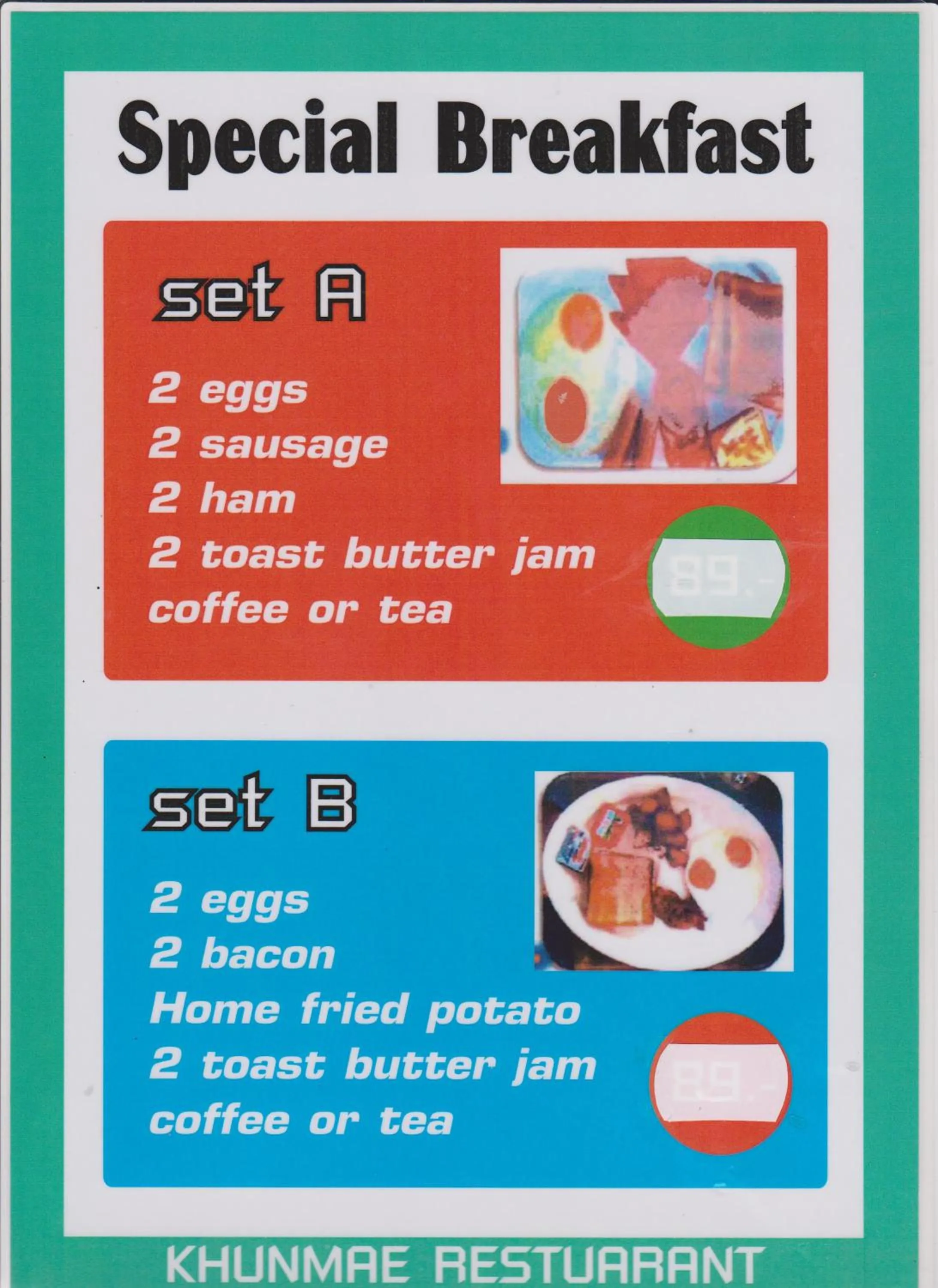 American breakfast in B&B View Talay 1B by Franco Jontiem