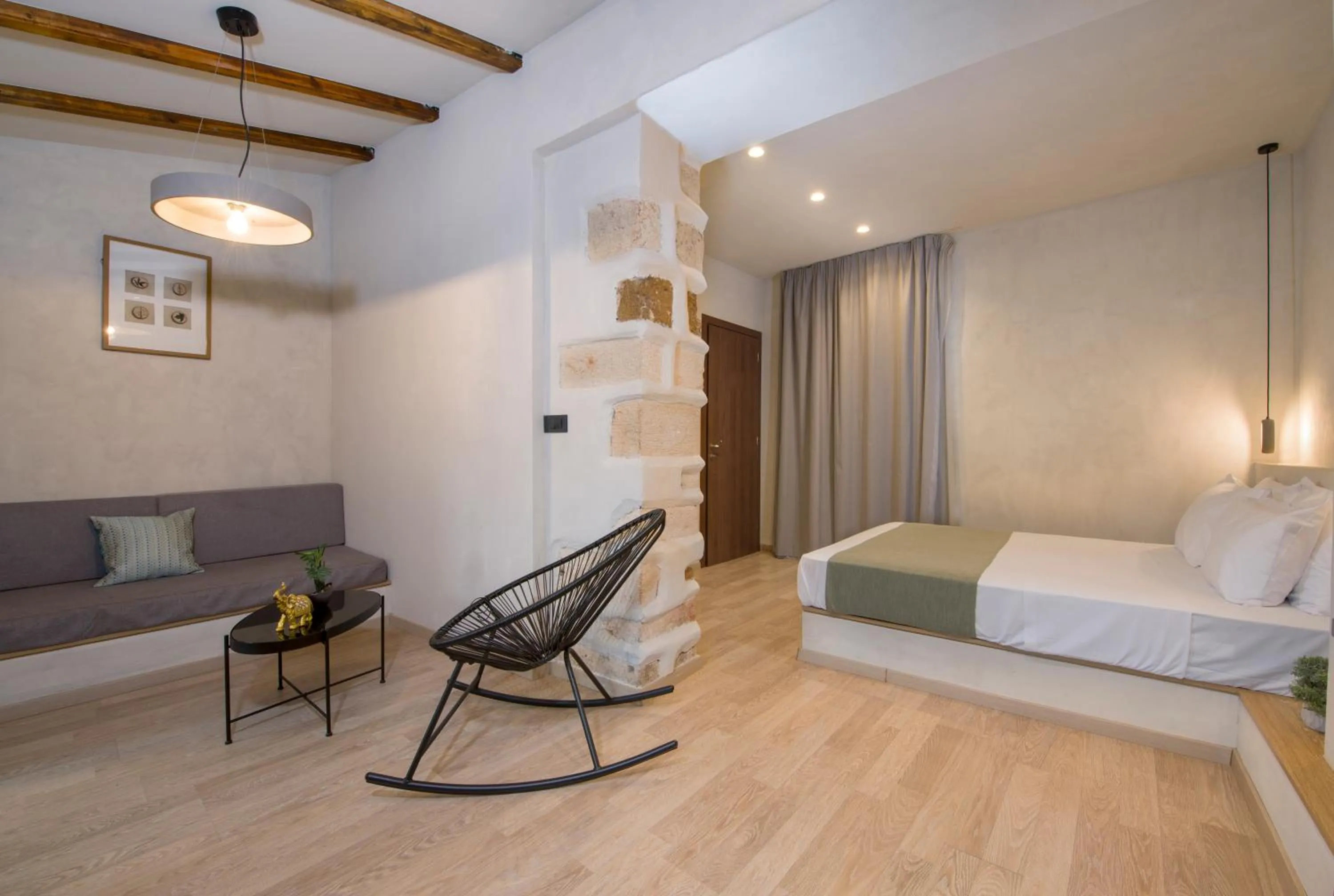 Living room, Bed in Cretan Berry Sarpaki