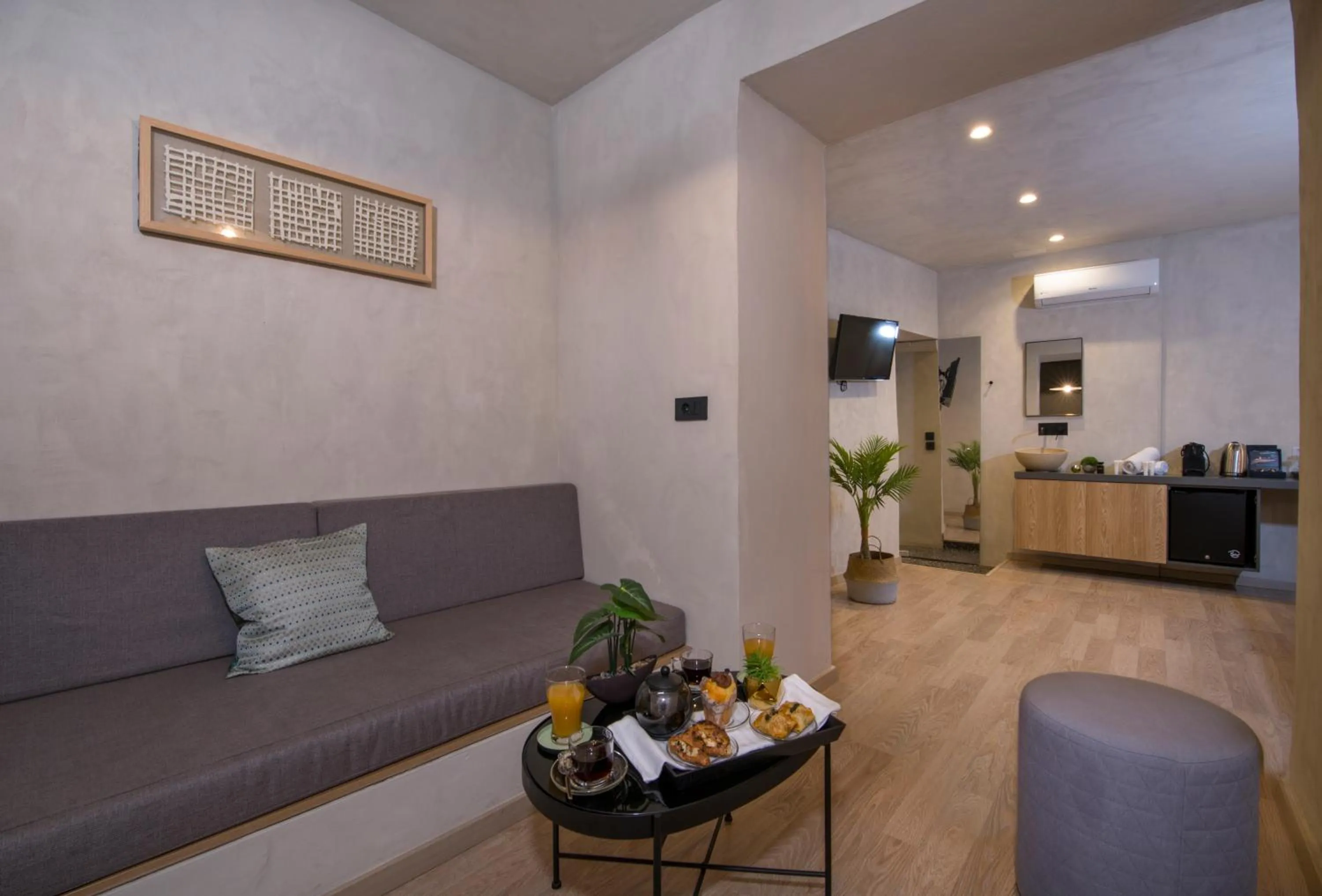 Seating area in Cretan Berry Sarpaki