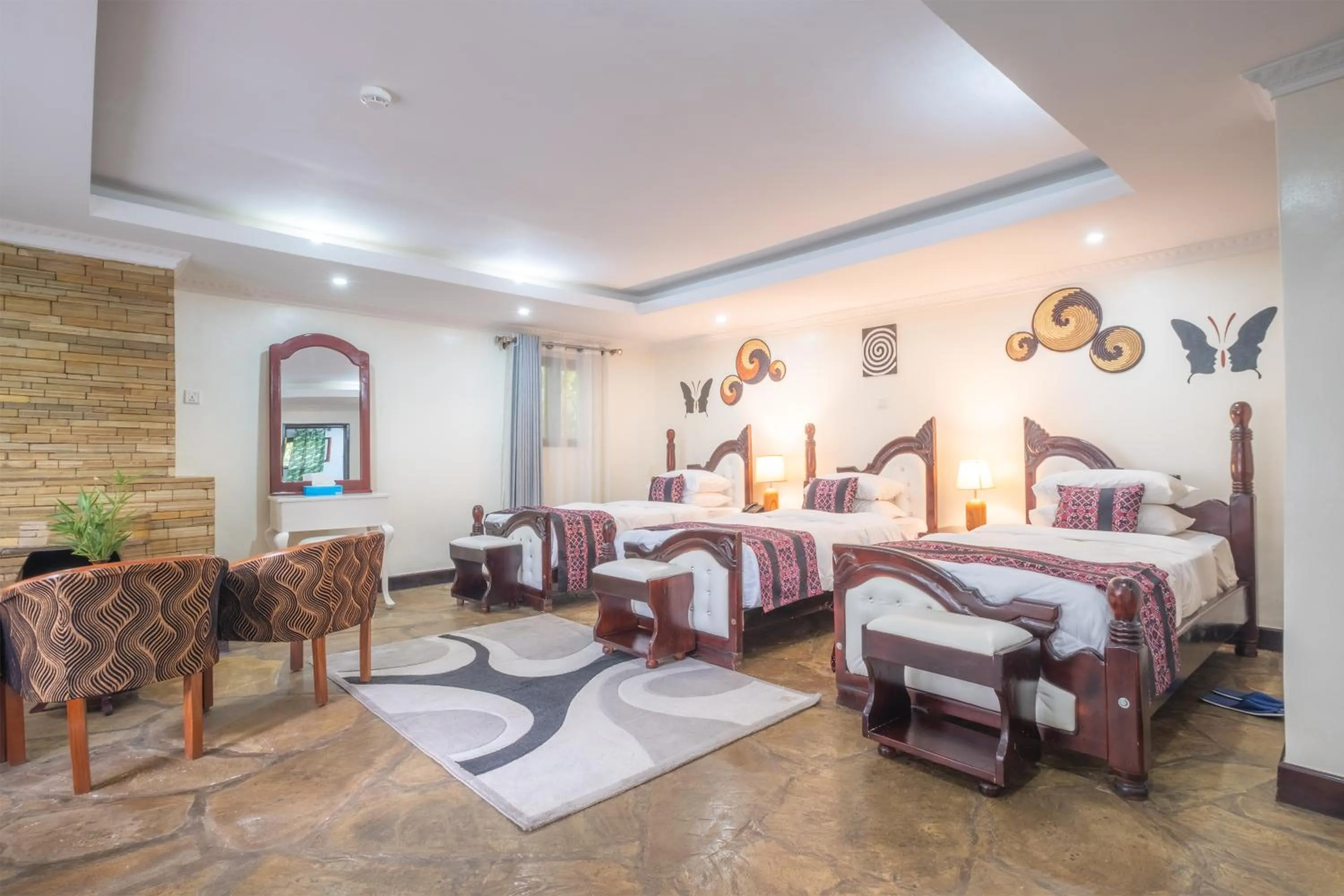 Bed in Ingagi Park View Lodge